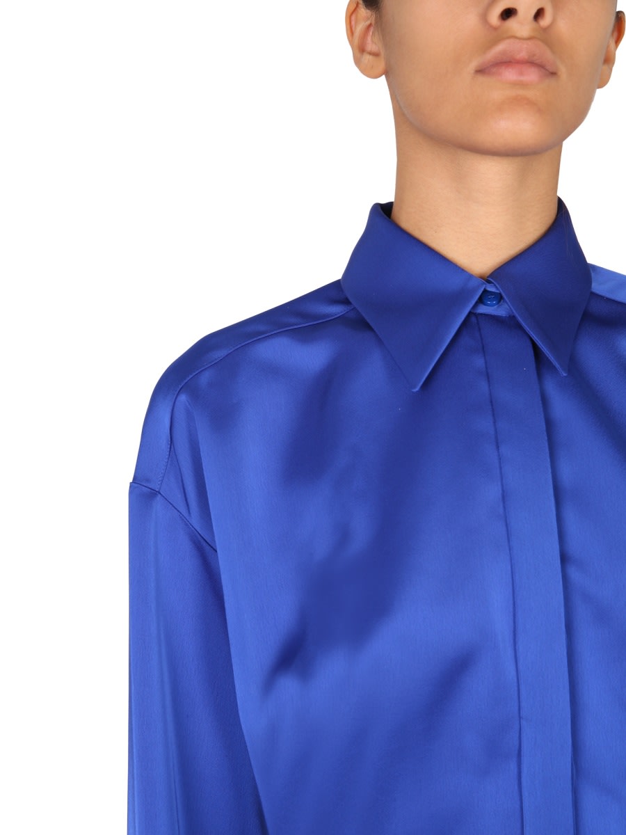 Shop Attico Mini Dress Candice In Blue
