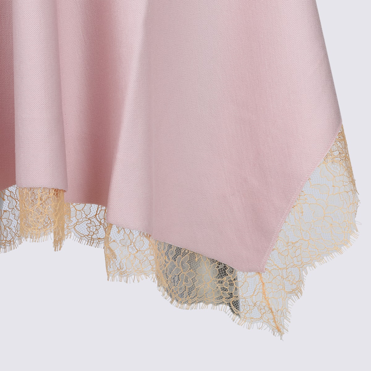 Alexander Mcqueen Lace-trimmed Sleeveless Midi Dress In Pink