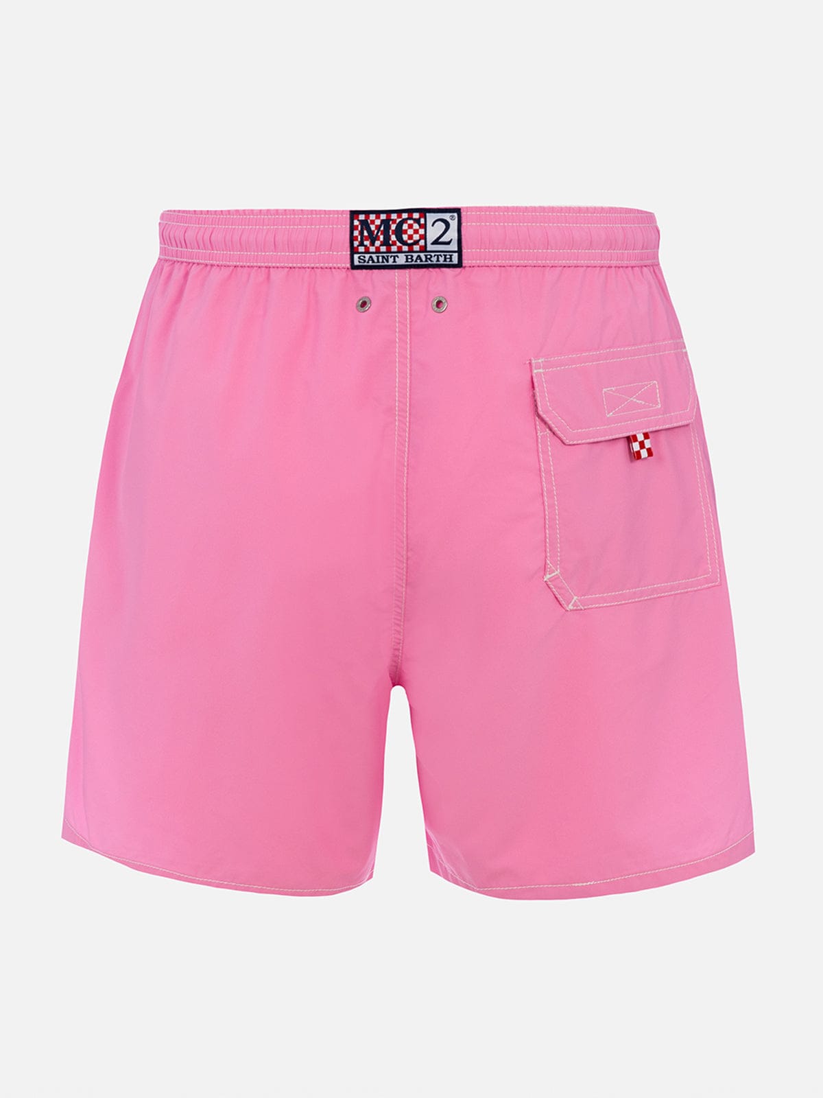 Shop Mc2 Saint Barth Man Pink Mid-length Swim Shorts Patmos