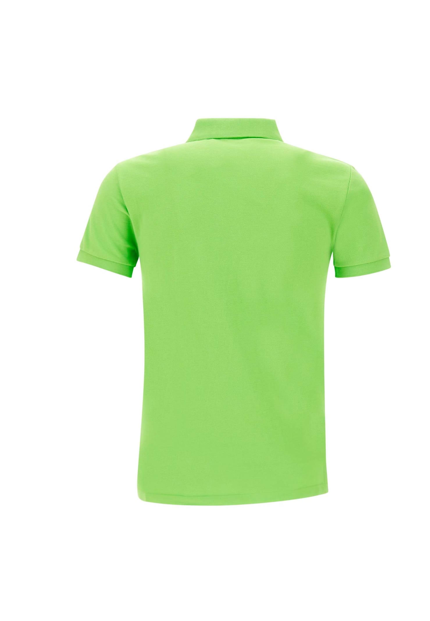 Shop Polo Ralph Lauren Core Replen Cotton Piquet Polo Shirt In Green