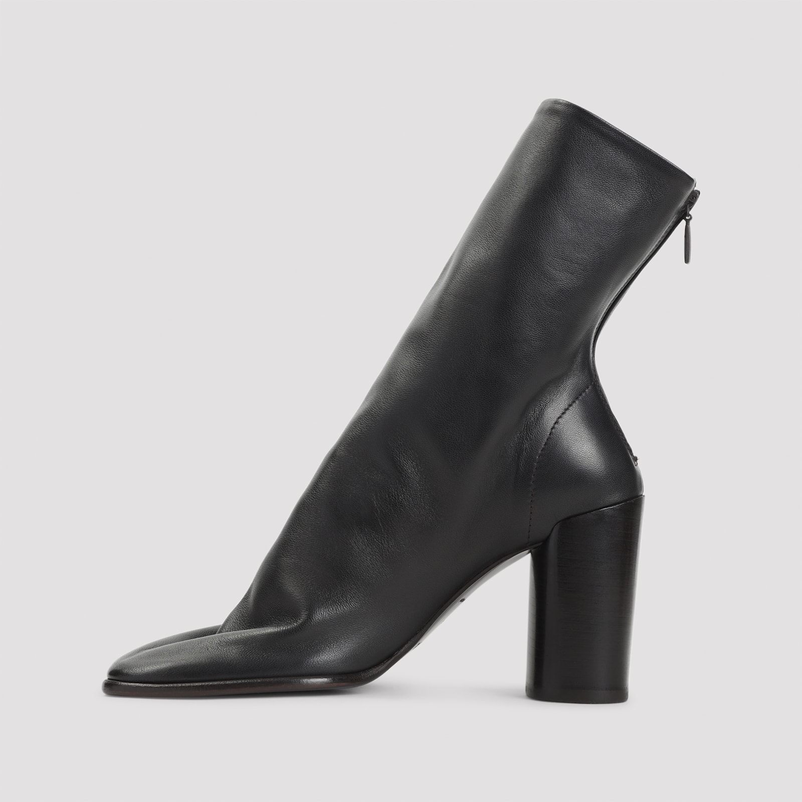 Lemaire 80mm Anatomic Zip-detail Block-heel Boots In Black
