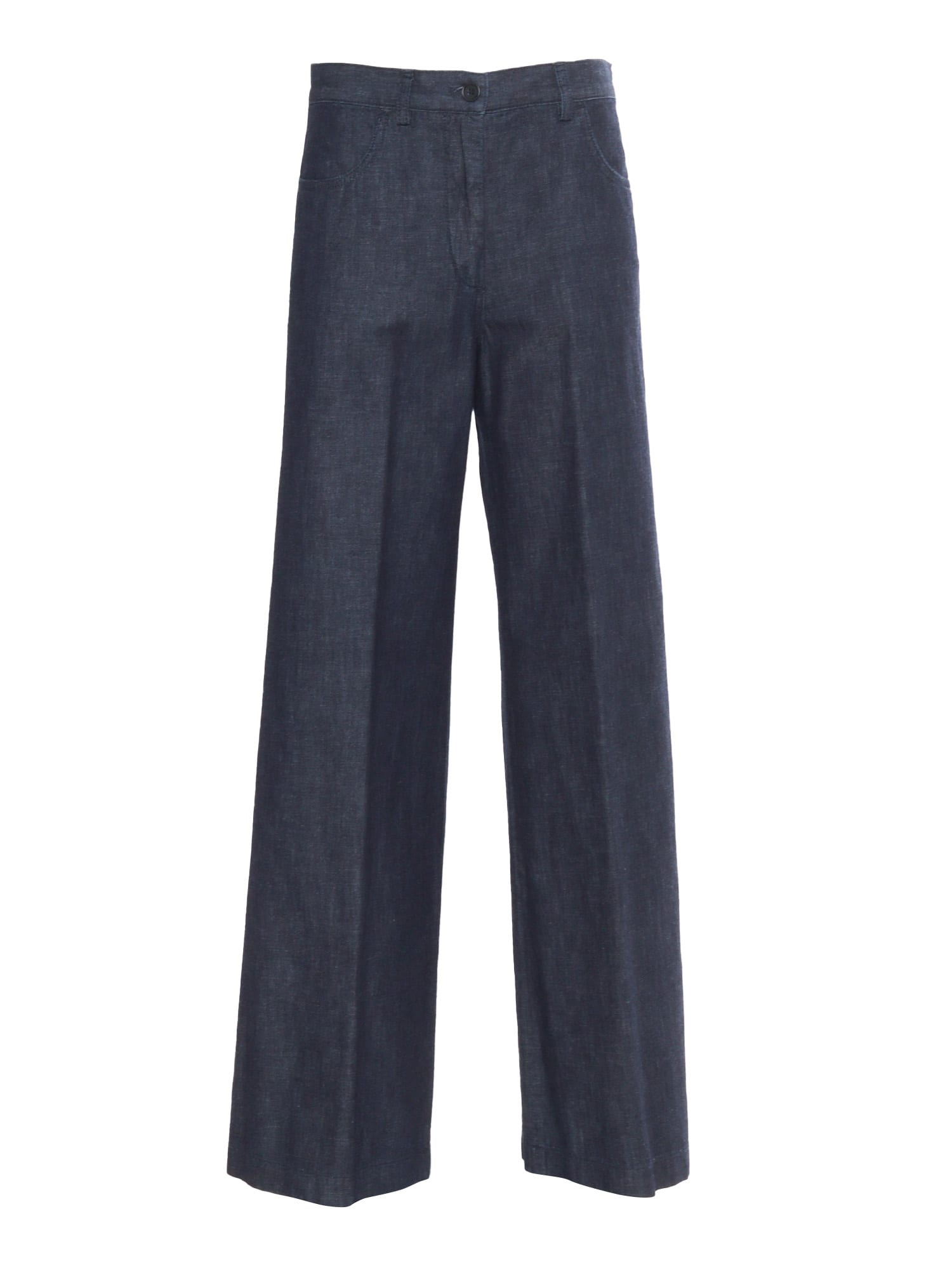 Blue Flared Trousers