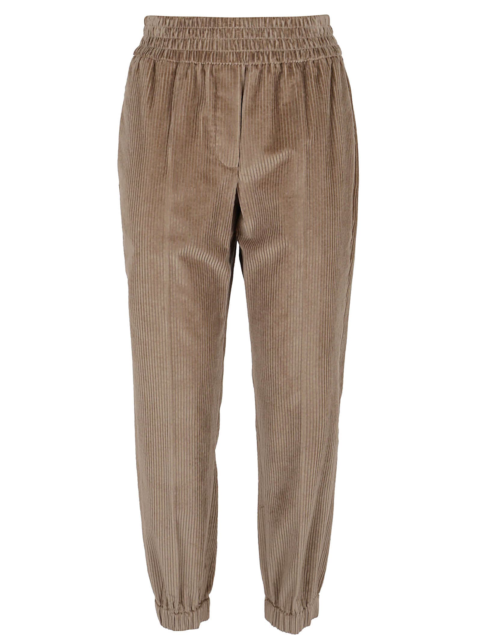 Brunello Cucinelli Curved Trousers In Cotton Corduroy