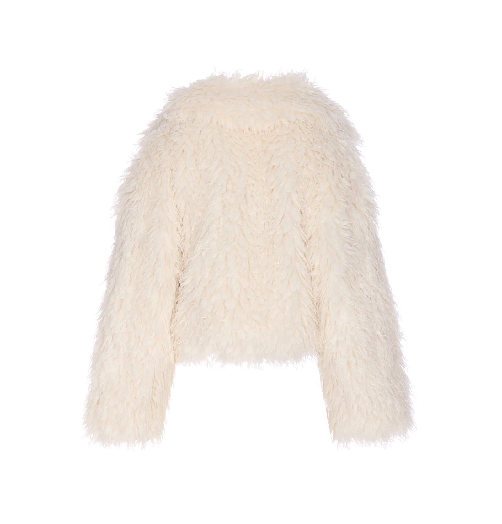 Michael Michael Kors Faux Fur Jacket In Neutral