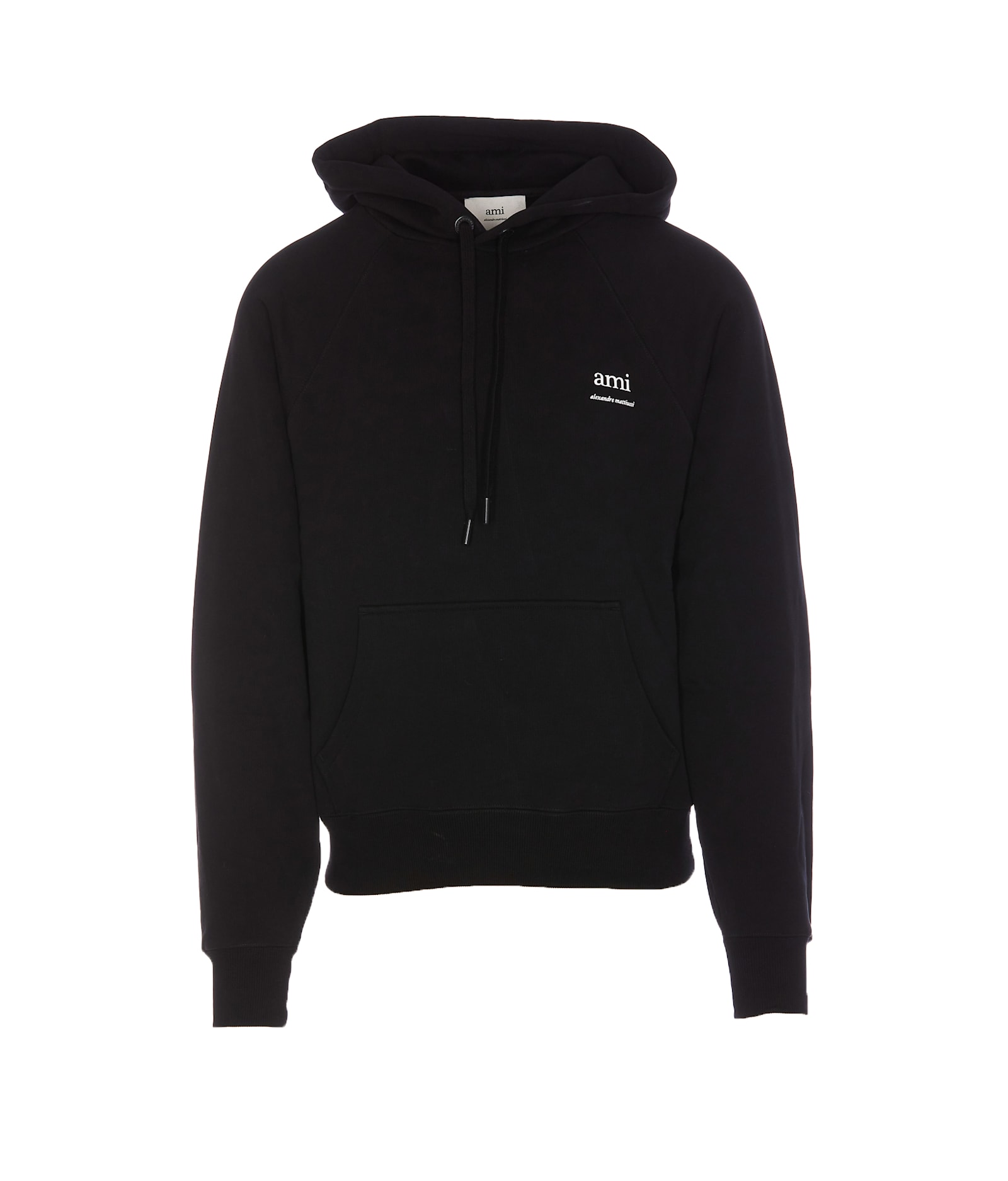 Shop Ami Alexandre Mattiussi Boxy Hoodie In Black