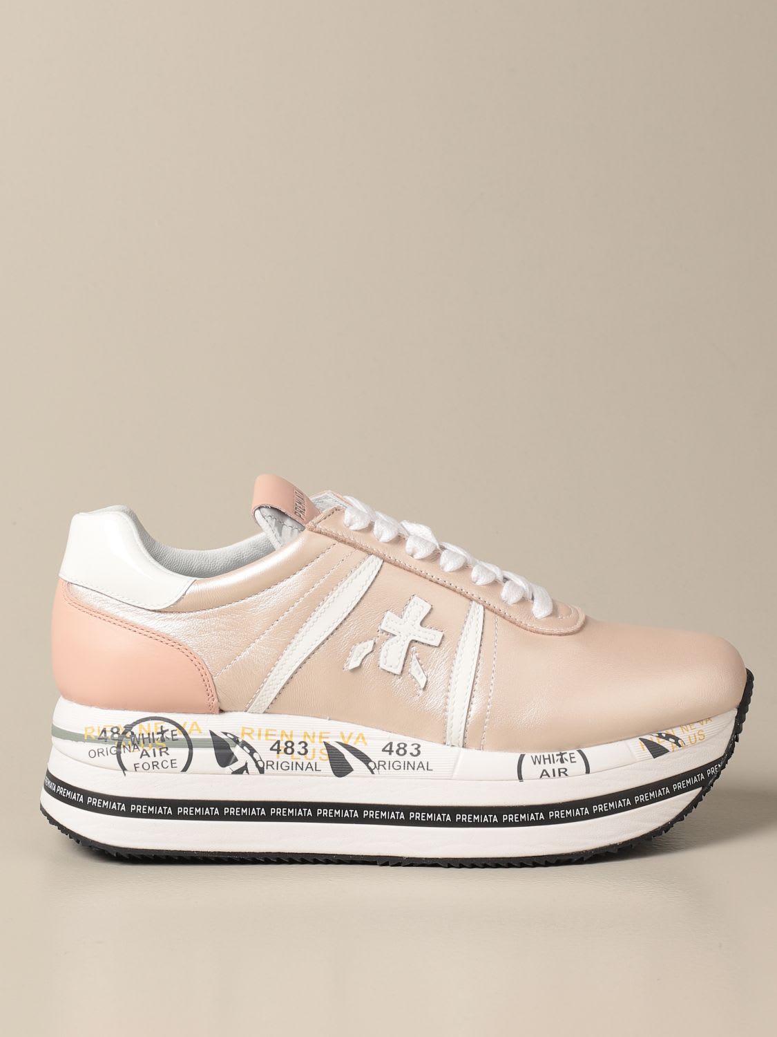 Premiata Sneakers Beth Premiata Sneakers In Pearled Leather With Logo