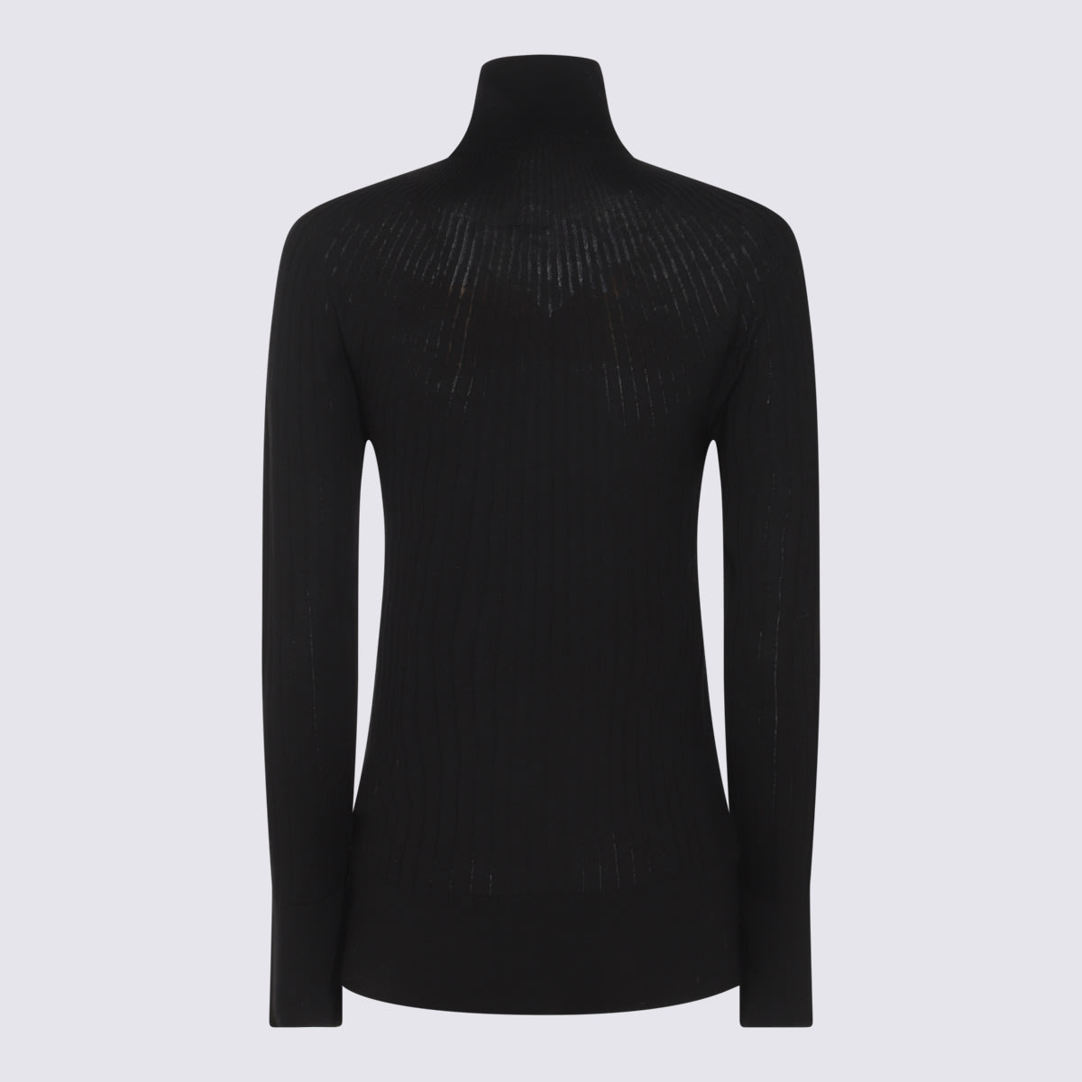 Shop Malo Black Wool Knitwear