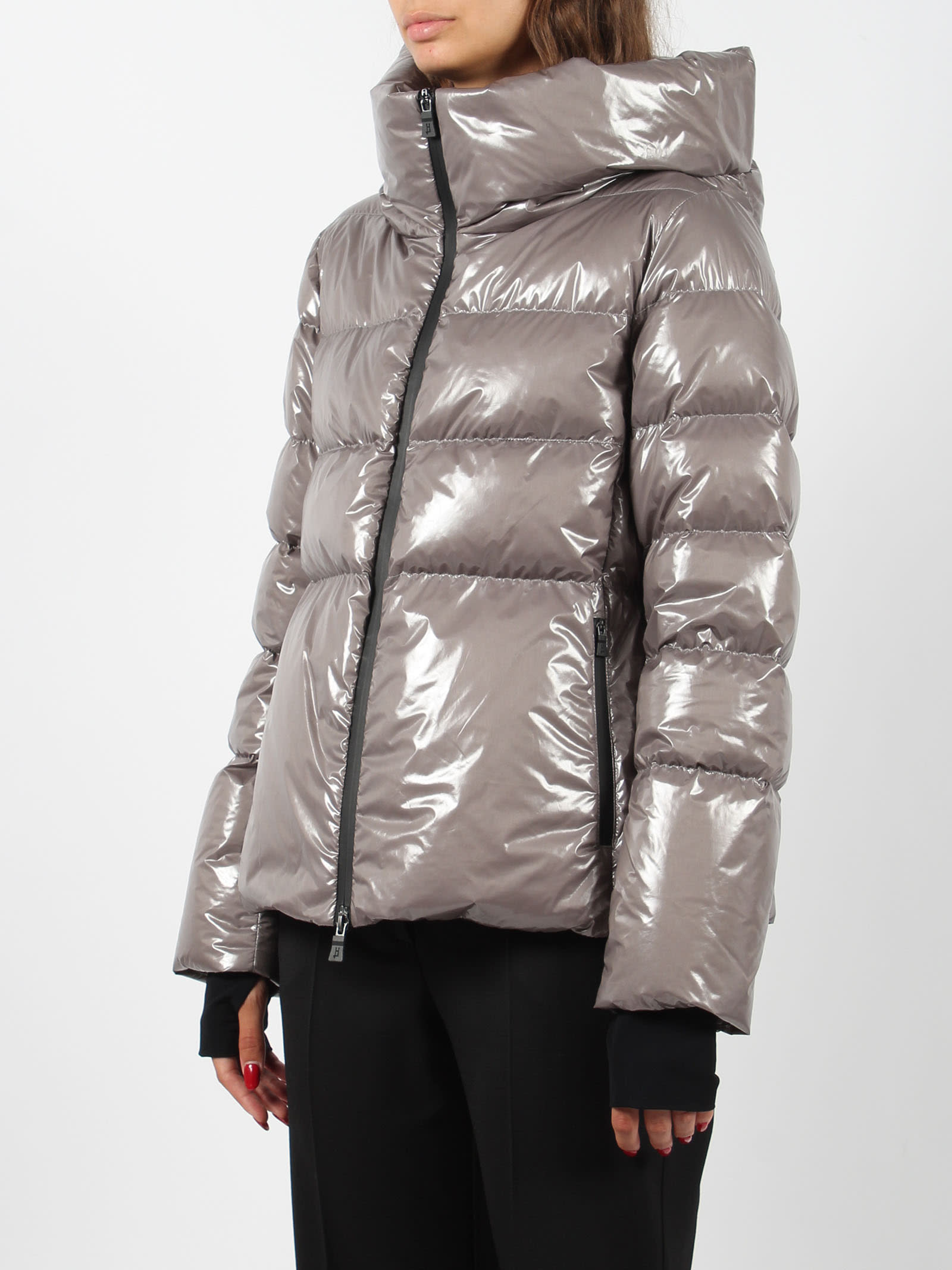 Shop Herno Hooded Padded Down Jacket