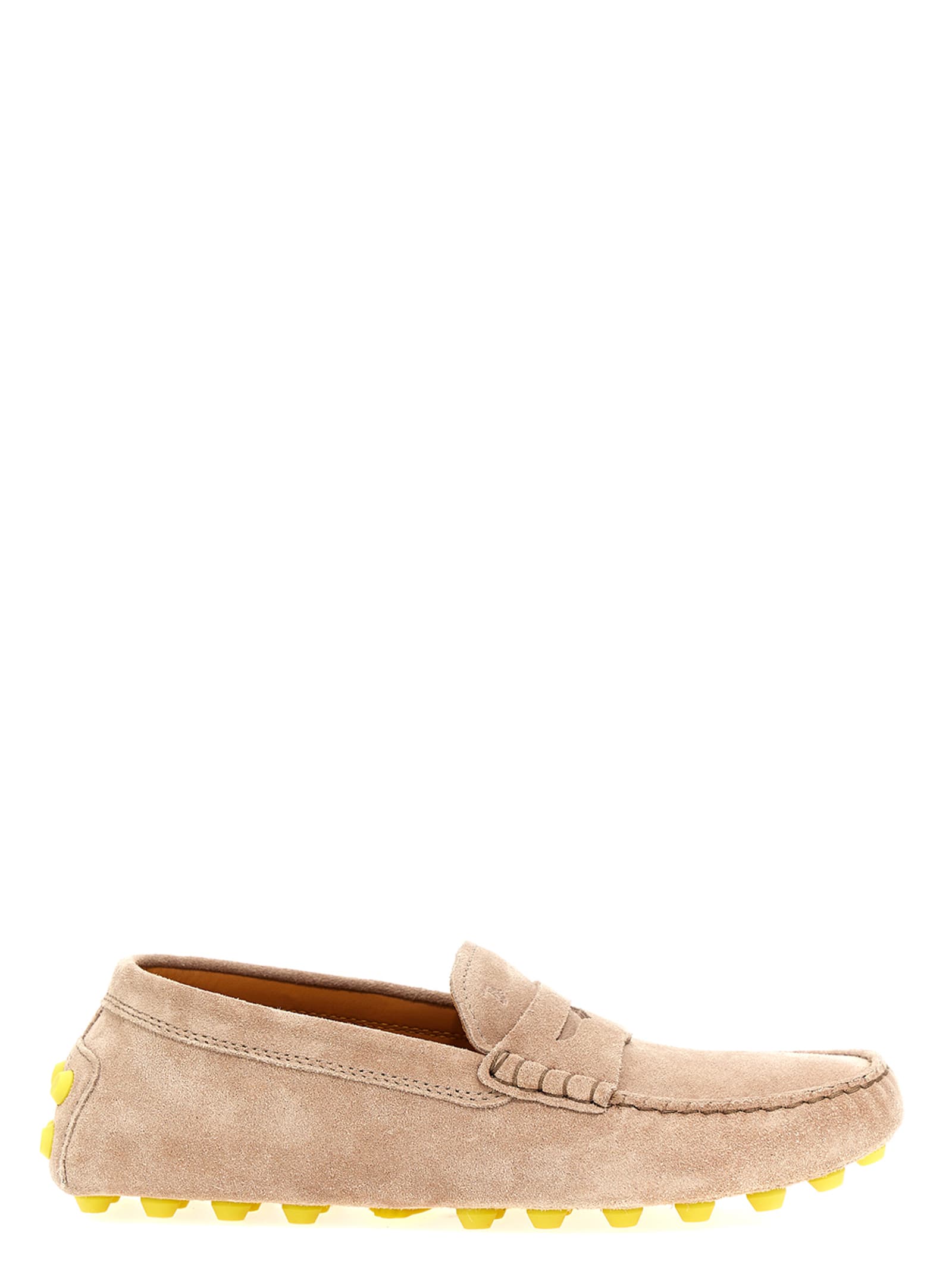 Shop Tod's Gommino Loafers In Beige