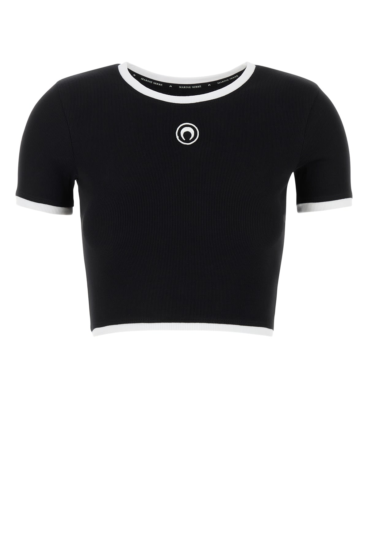 Moon Logo Ribbed Jersey Cropped Top