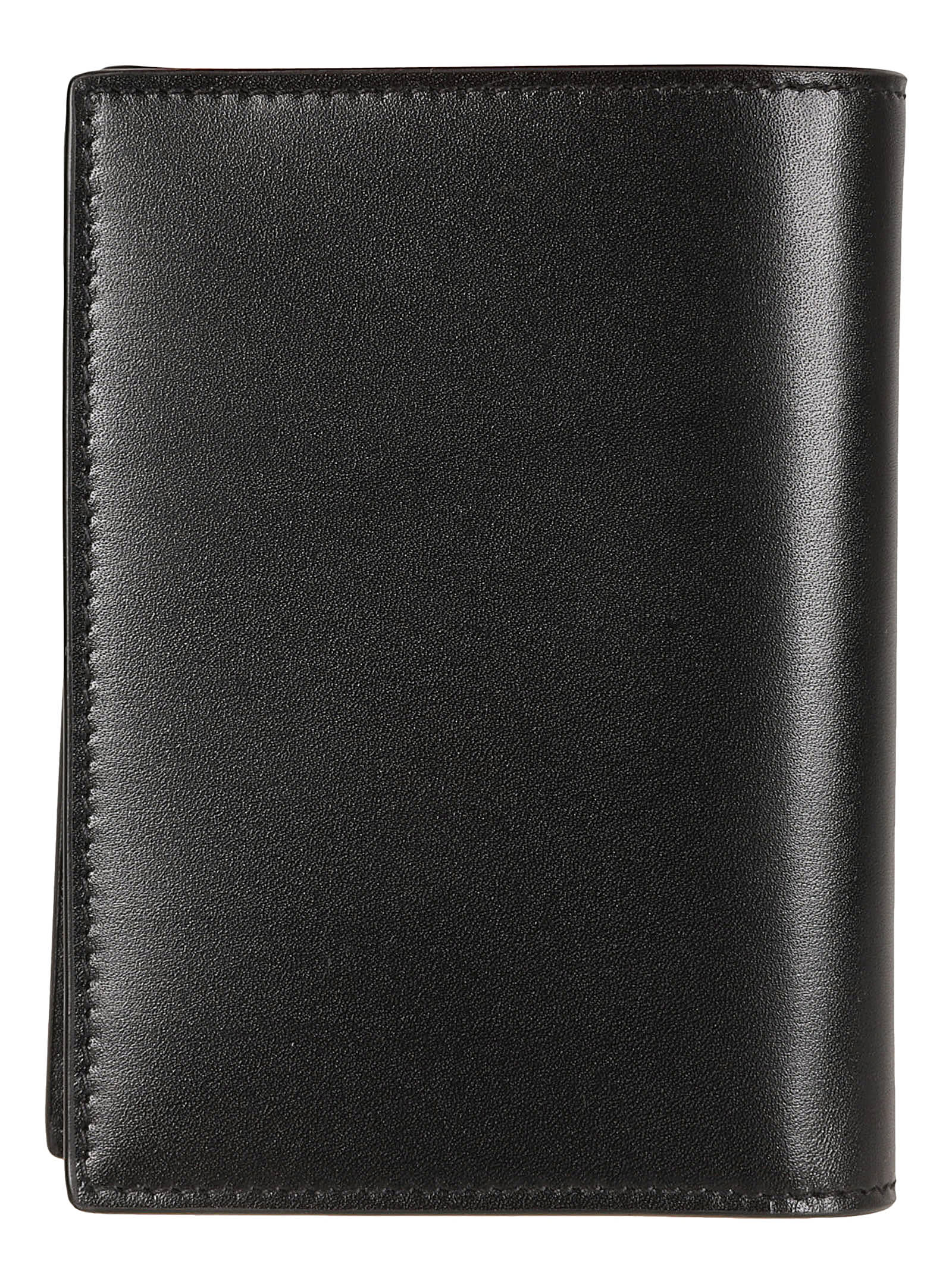 Shop Saint Laurent Logo Vertical Wallet In Black