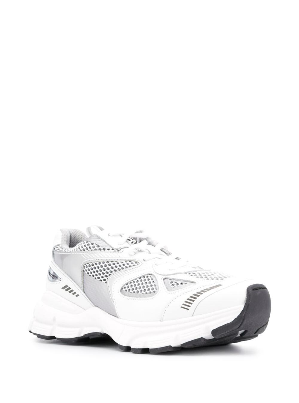 Shop Axel Arigato Marathon Runner Recycled Rubber And Leather Sneakers  Woman In White