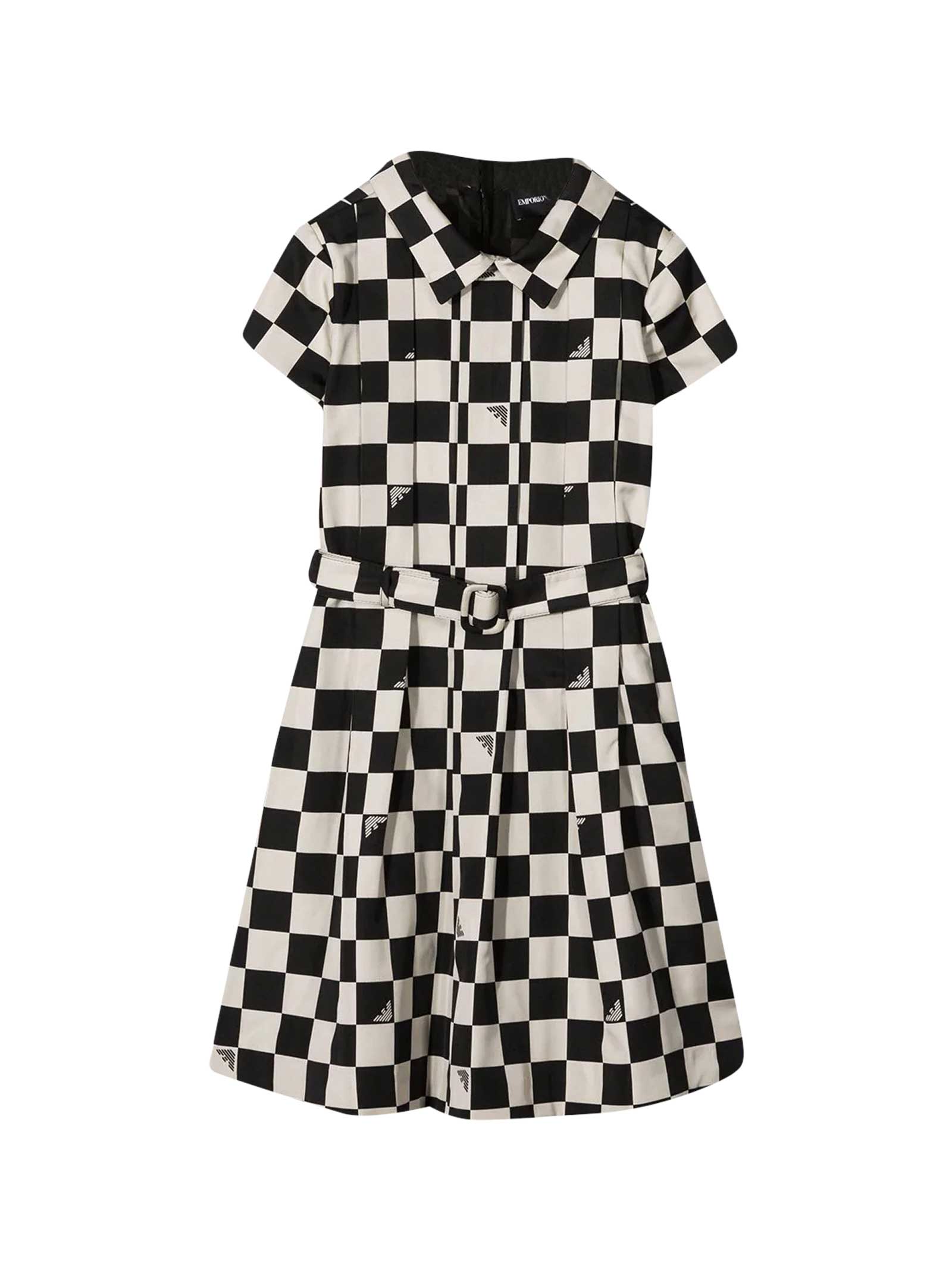 Photo of  Emporio Armani Checked Pattern Dress- shop Emporio Armani Dresses online sales
