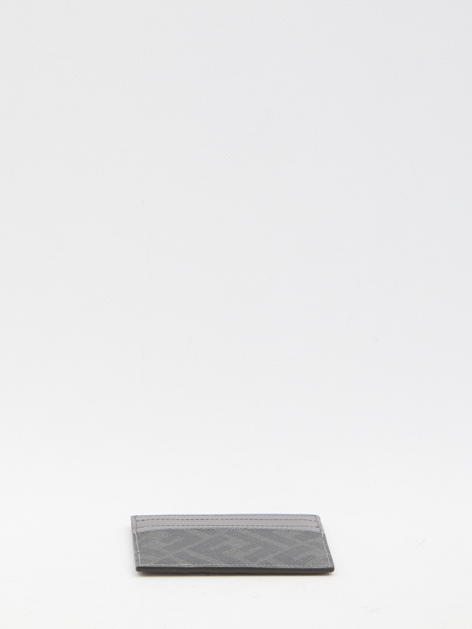 Shop Fendi Diagonal Cardholder In Grey