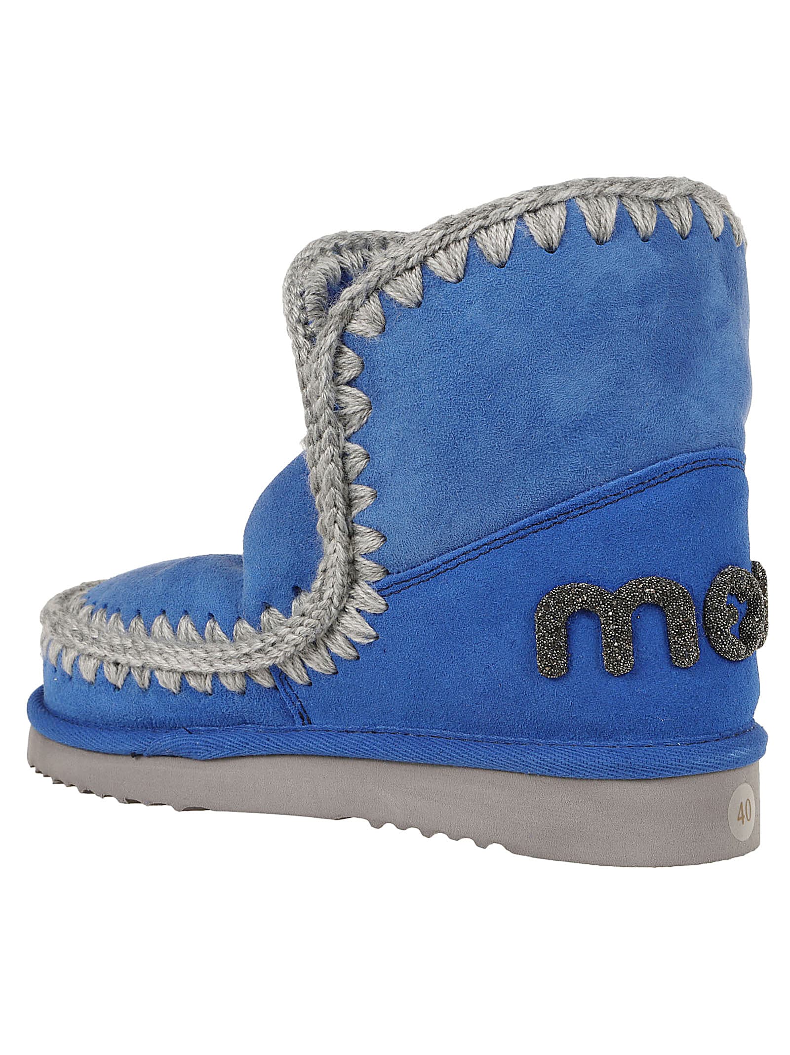 Shop Mou Eskimo 18 Glitter Logo In Lapbl Lapislazuli Blue