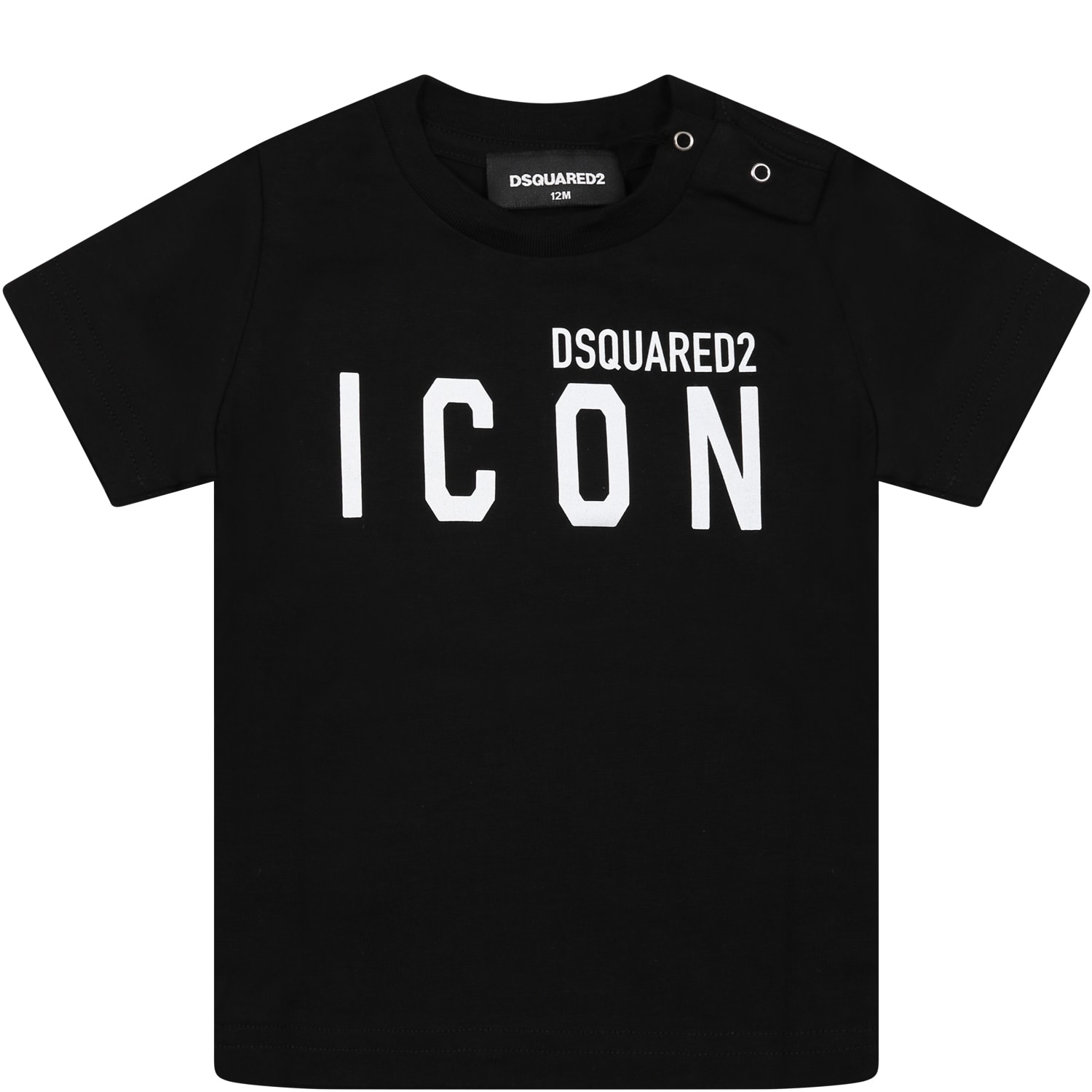 Shop Dsquared2 Black T-shirt For Baby Boy With Print