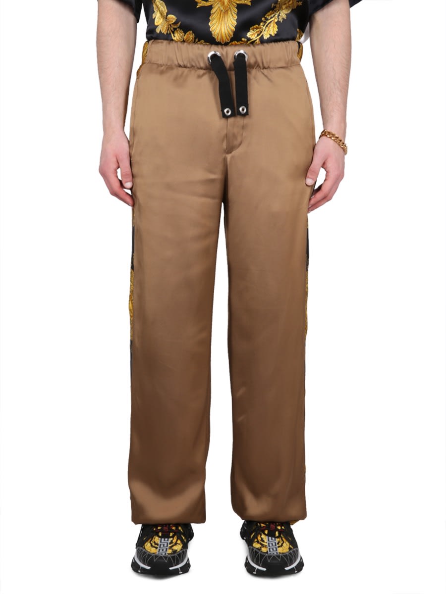 Versace Biscuit Viscose Pant In Black