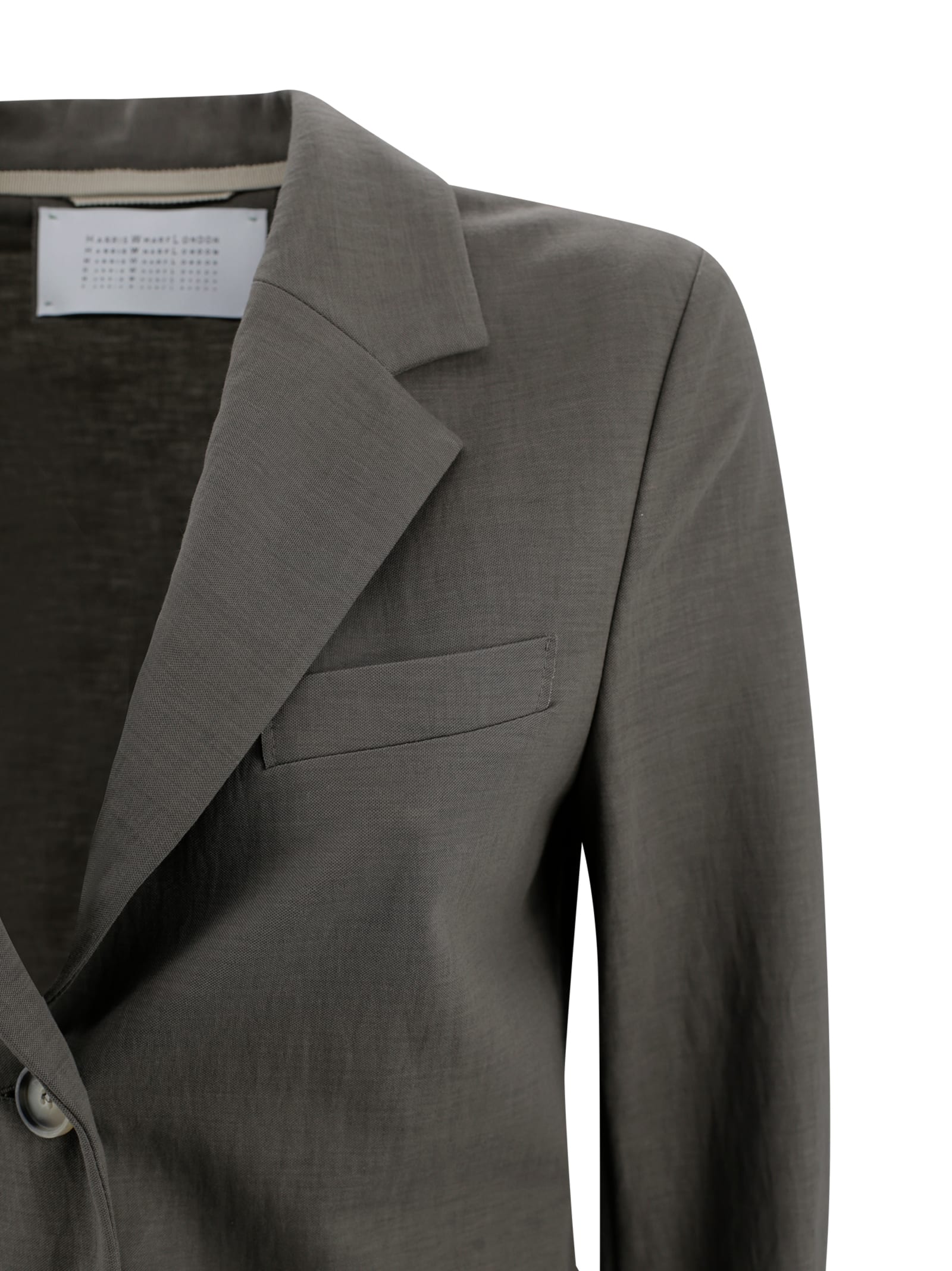 Harris Wharf London One-breasted Jacket In Rayon In Gray