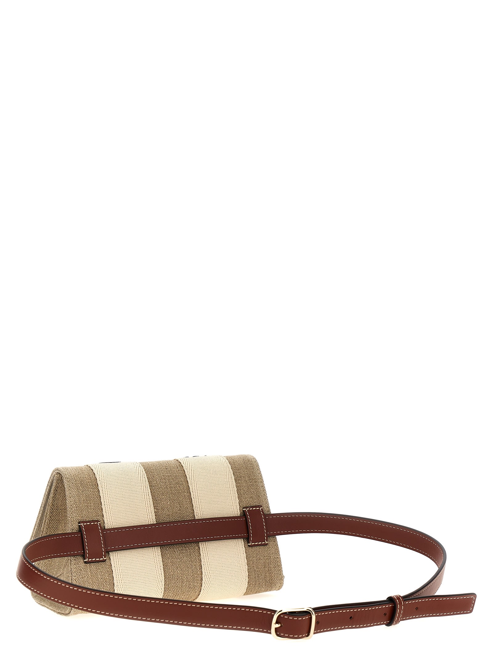 Shop Chloé Woody Fanny Pack In Beige