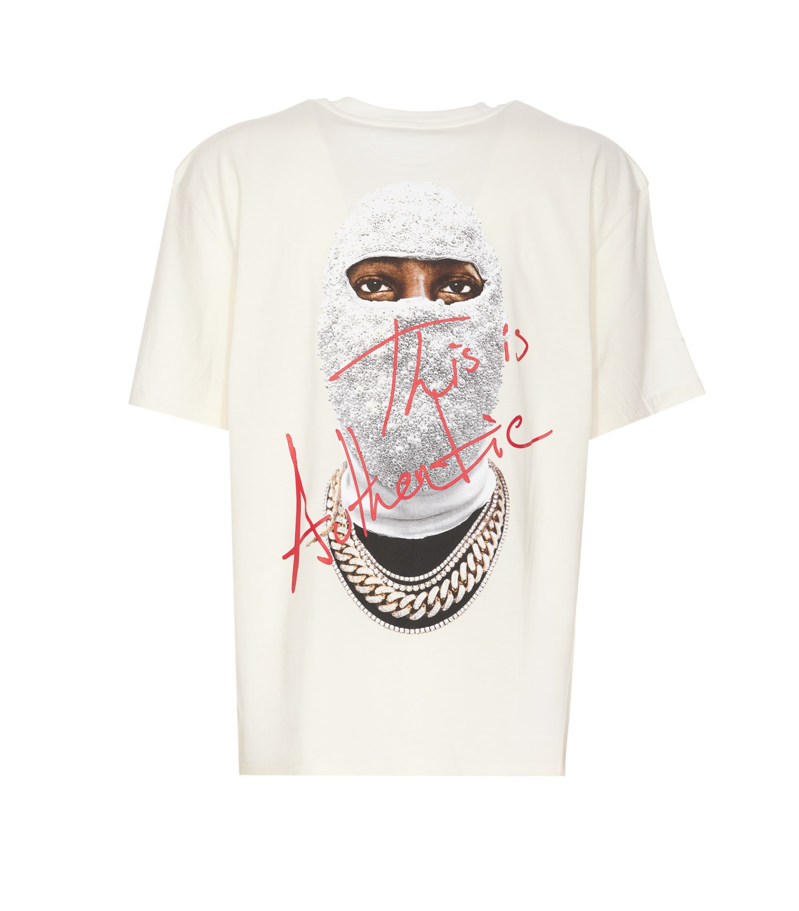 Shop Ih Nom Uh Nit Mask Authentic Back T-shirt In White