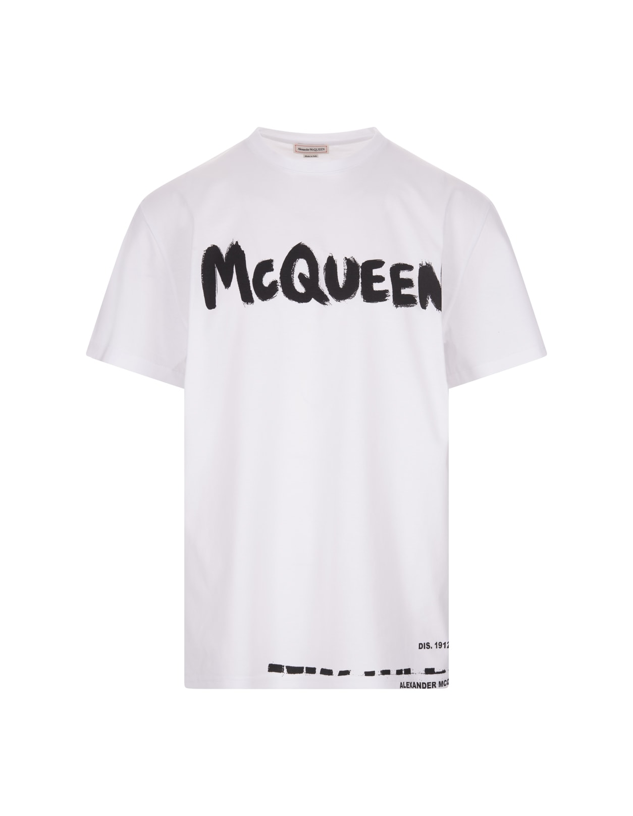 Shop Alexander Mcqueen White Mcqueen Graffiti T-shirt