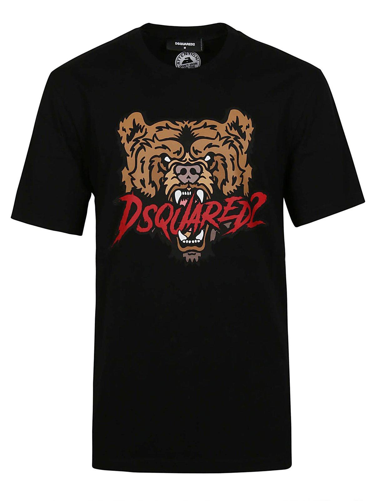 Shop Dsquared2 Logo Printed Crewneck T-shirt