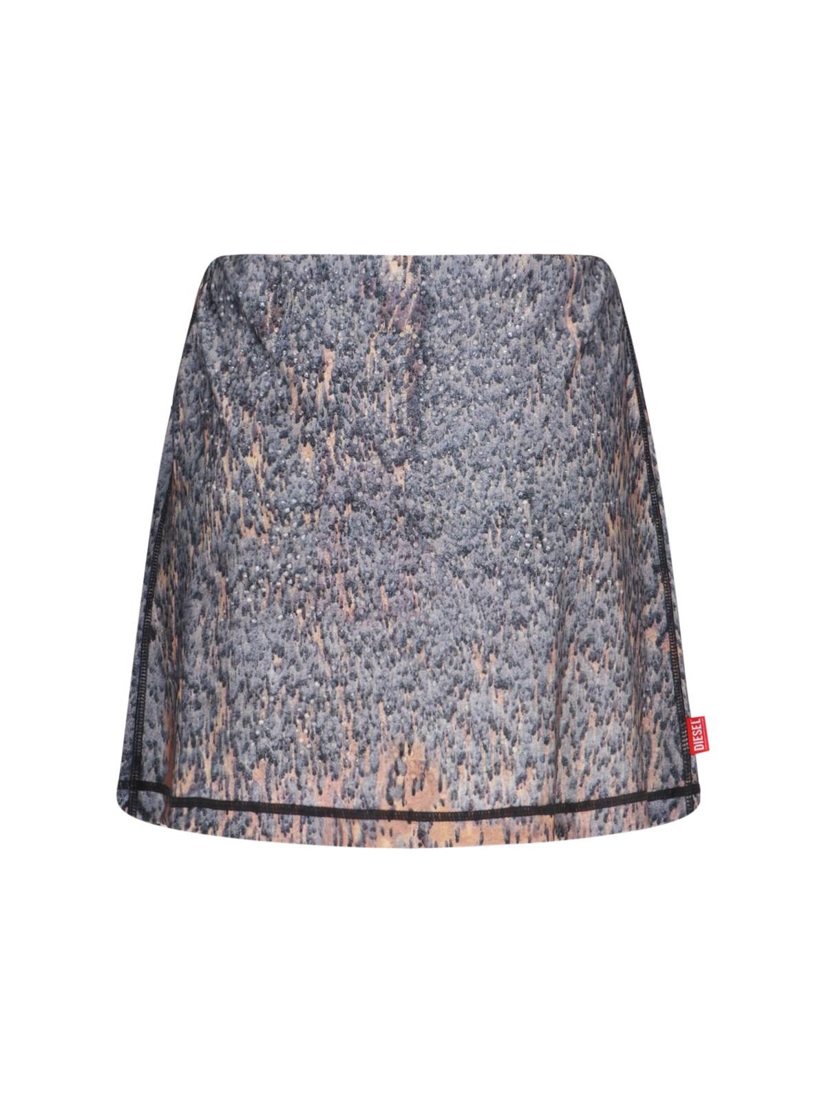 Shop Diesel O-kory Rhinestone Miniskirt