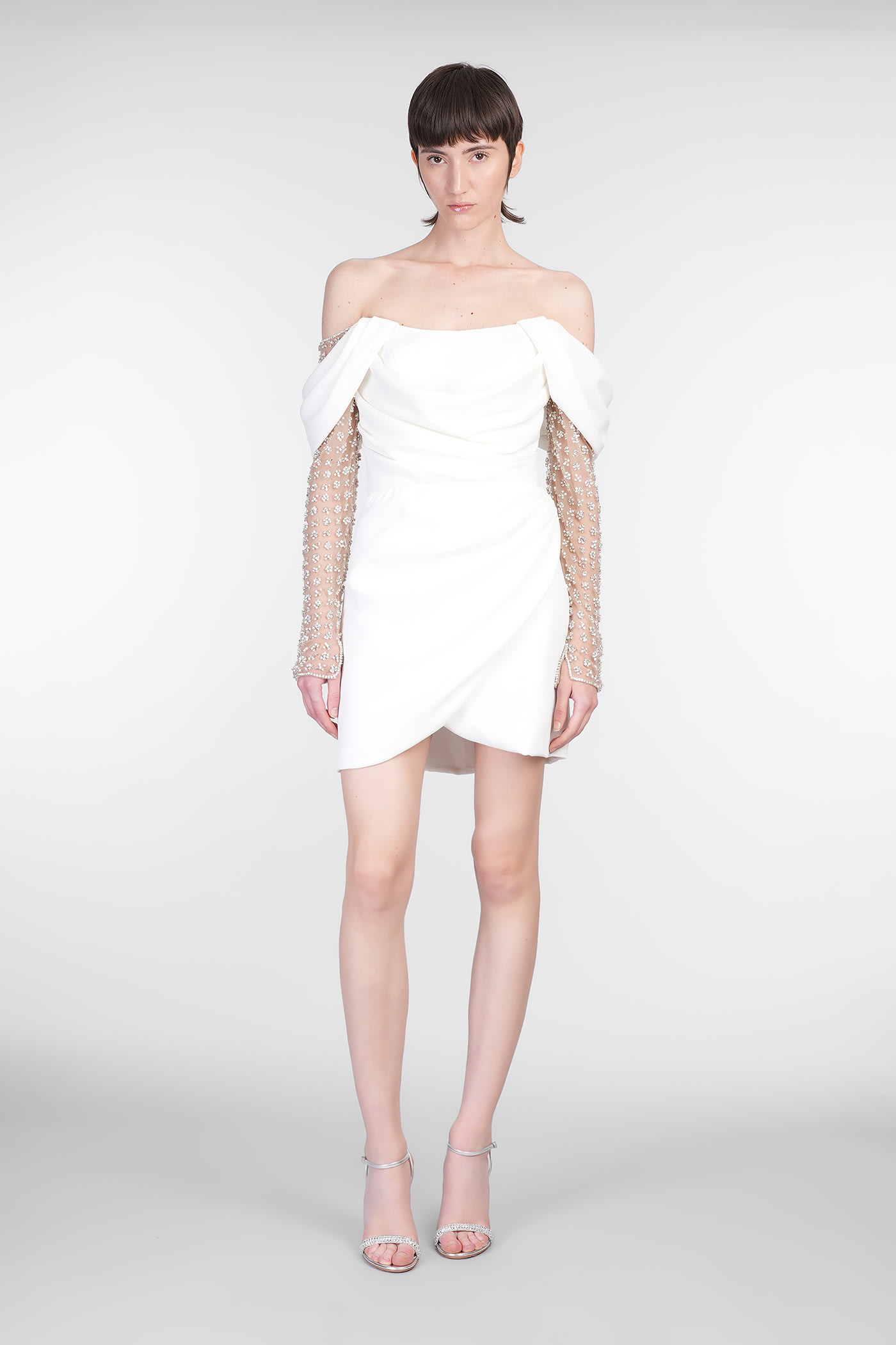 Costarellos Nandi Dress Woman In White Polyester