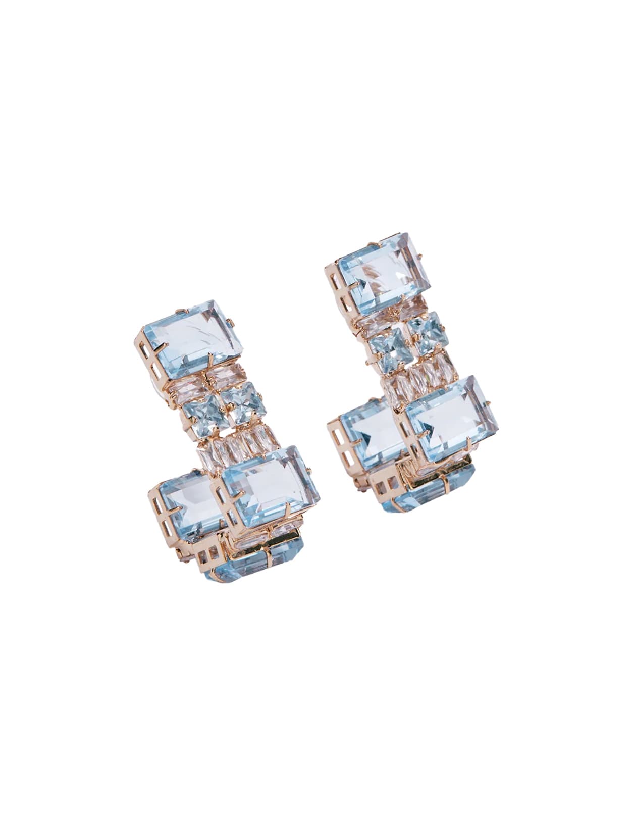 Earrings With Light Blue Stones
