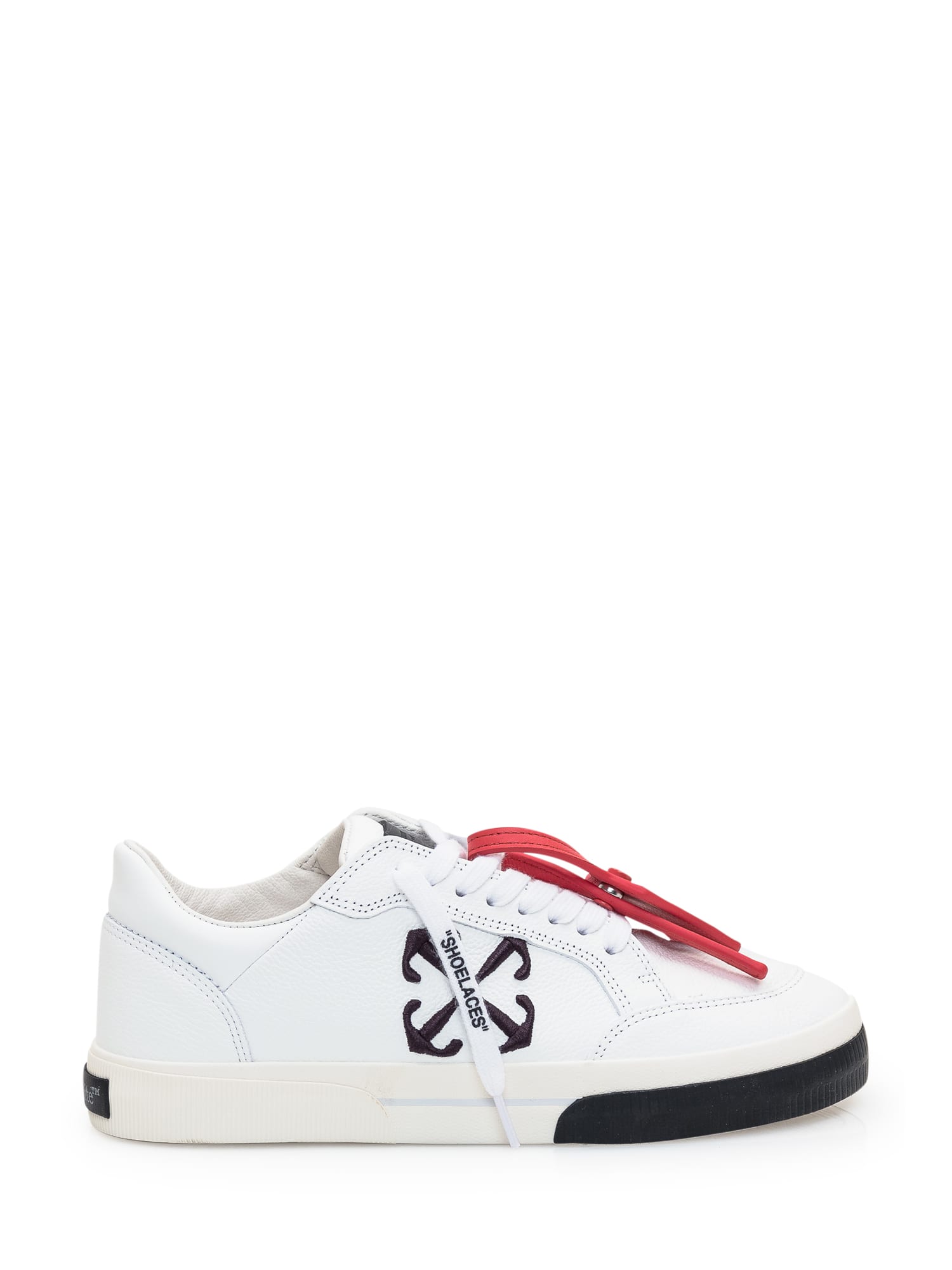 Shop Off-white New Low Vulcanized Sneakers In White Black