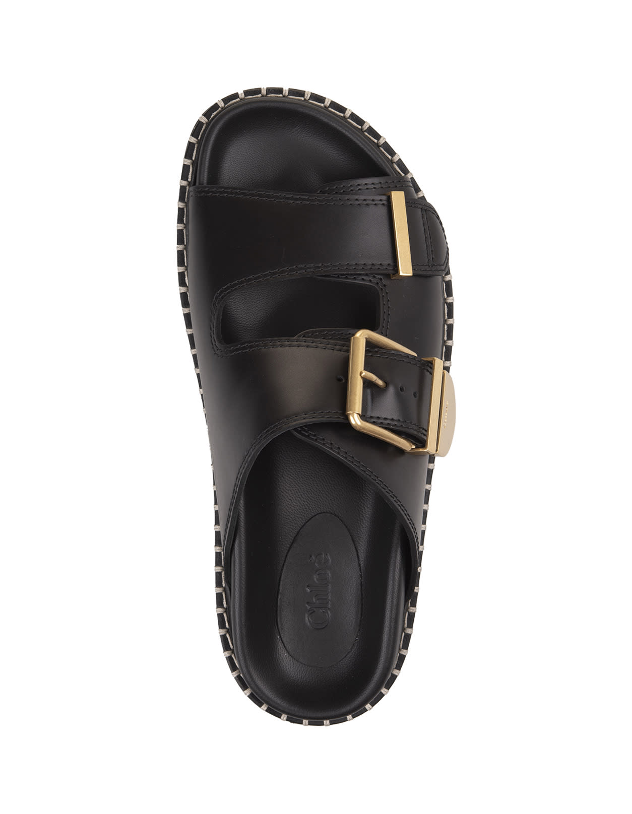 Shop Chloé Black Rebecca Sandals