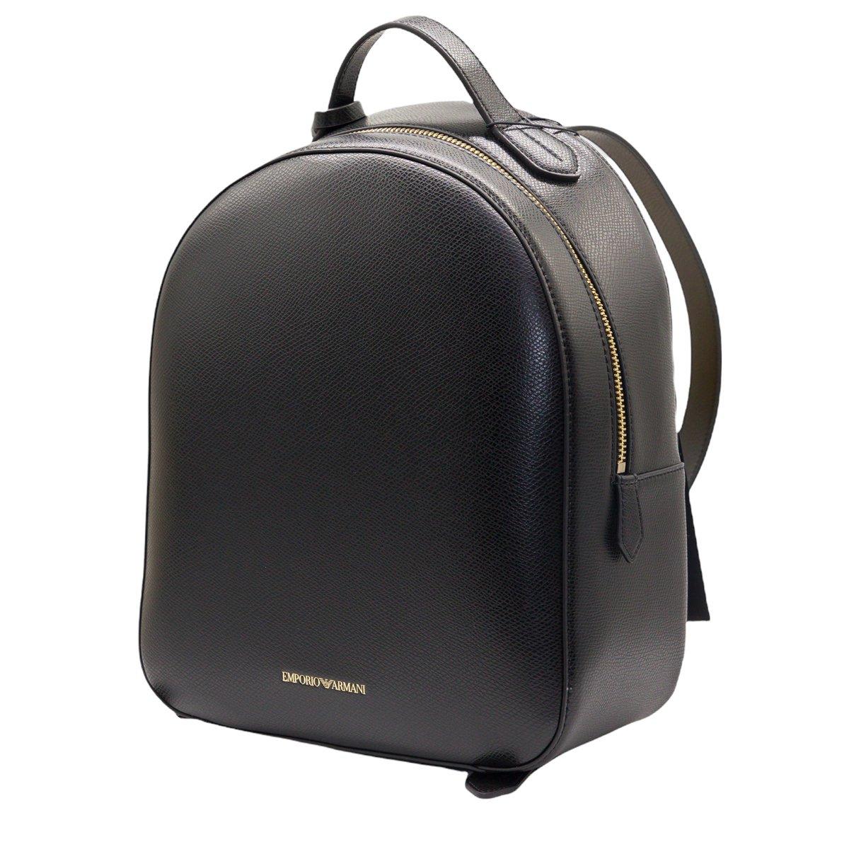 Shop Giorgio Armani Charm-detailed Zipped Backpack  In Black