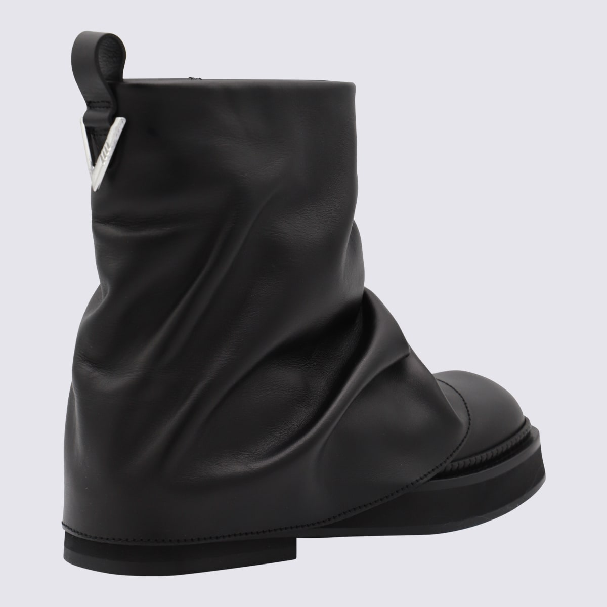 Shop Attico Black Leather Boots