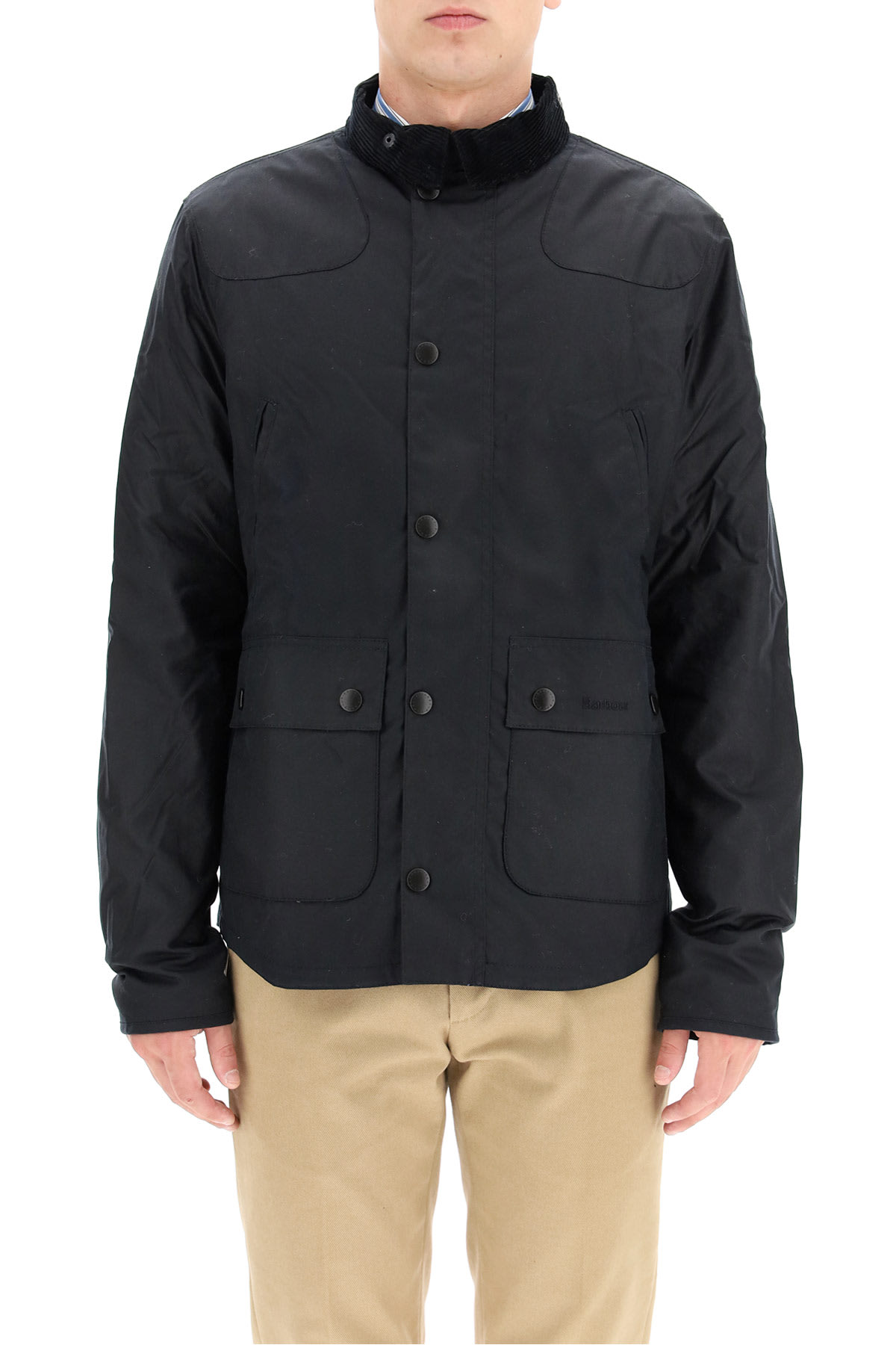 Barbour Reelin Coated Jacket In Blue