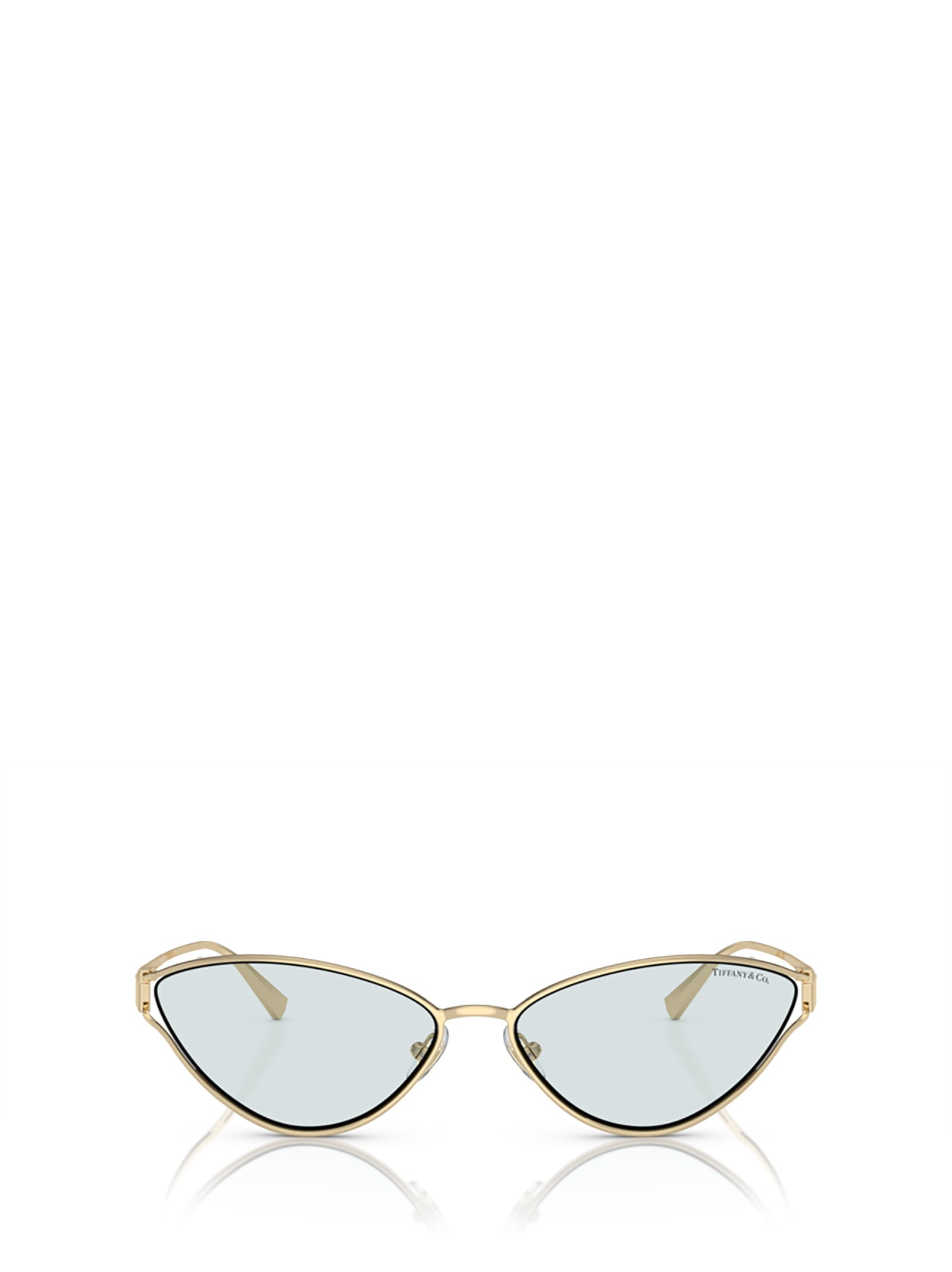 Shop Tiffany &amp; Co. Tf3095 Pale Gold Sunglasses