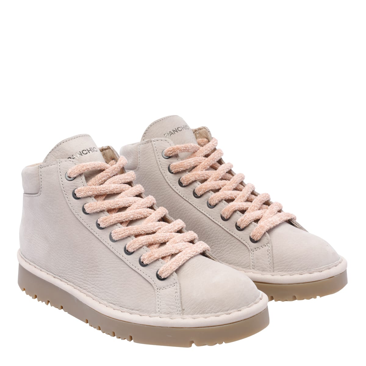 Shop Pànchic Laced Up Shoes In Beige