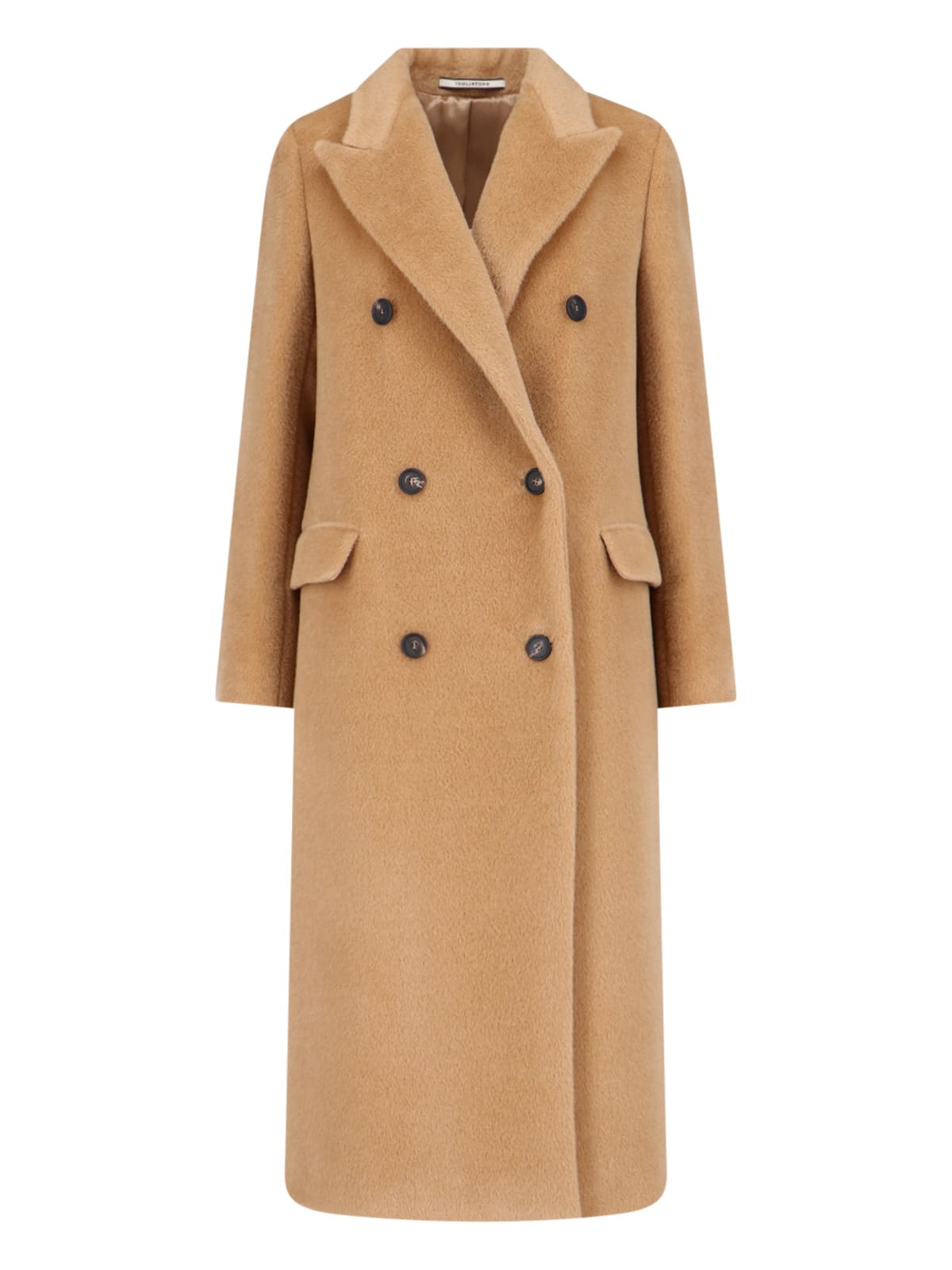 Shop Tagliatore Jole Double-breasted Midi Coat In Brown