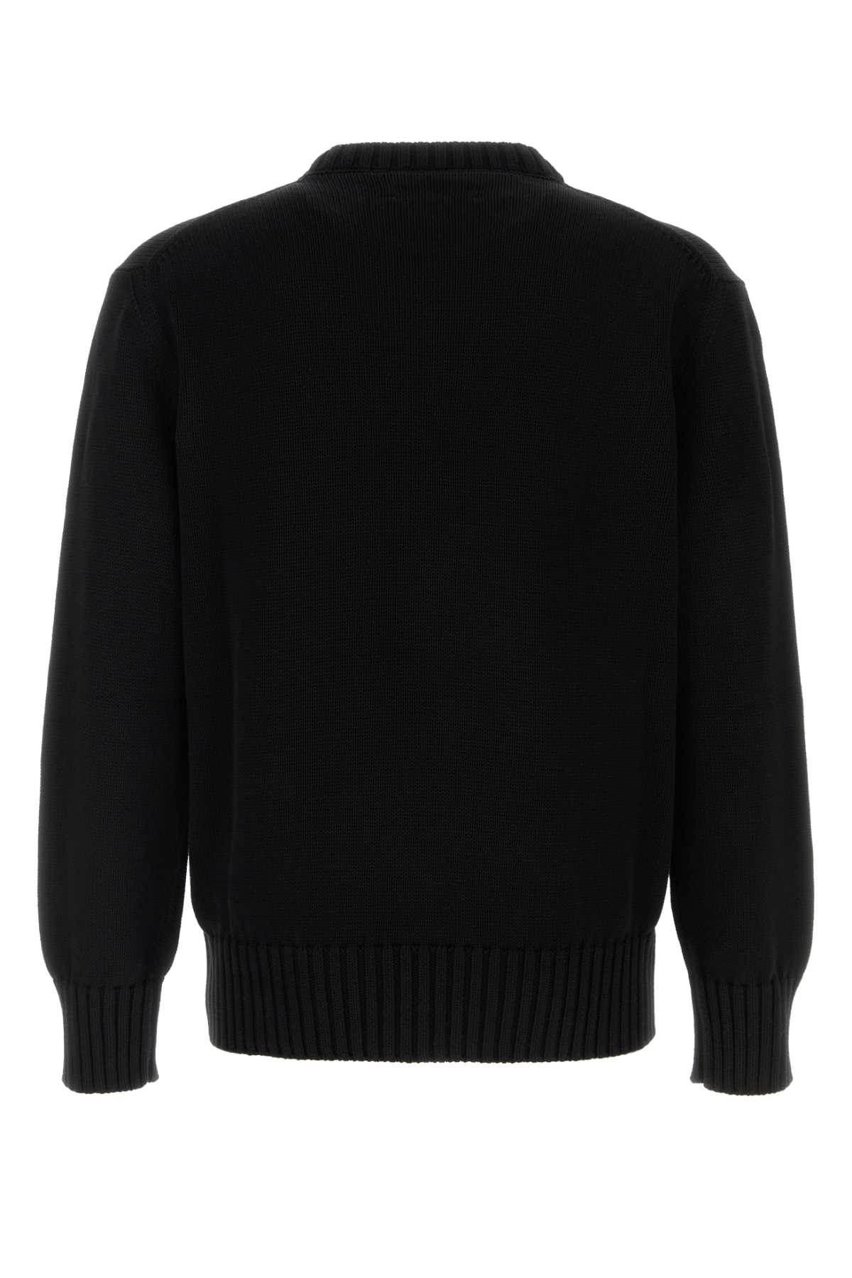 Amiri Black Sweater With Maxi Logo Lettering On The Front