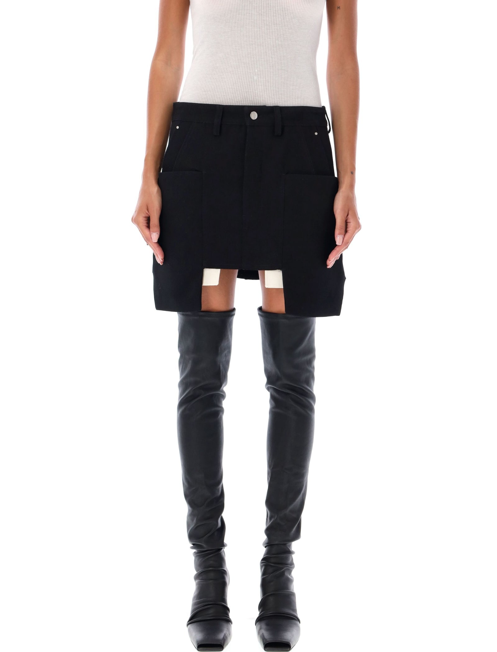 Shop Rick Owens Stefani Mini Skirt In Black