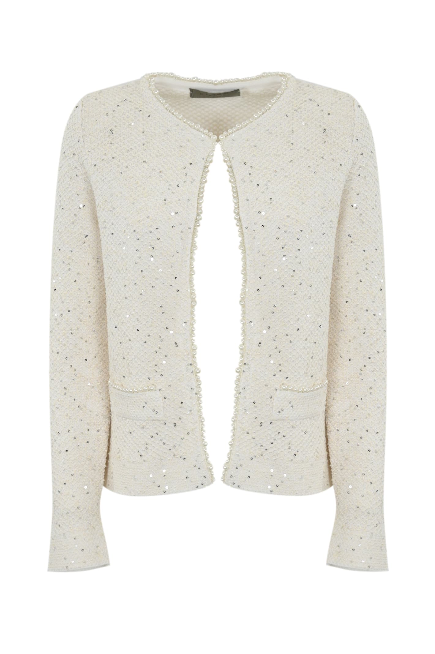 D. Exterior Boucle Jacket With Crystals And Pearls