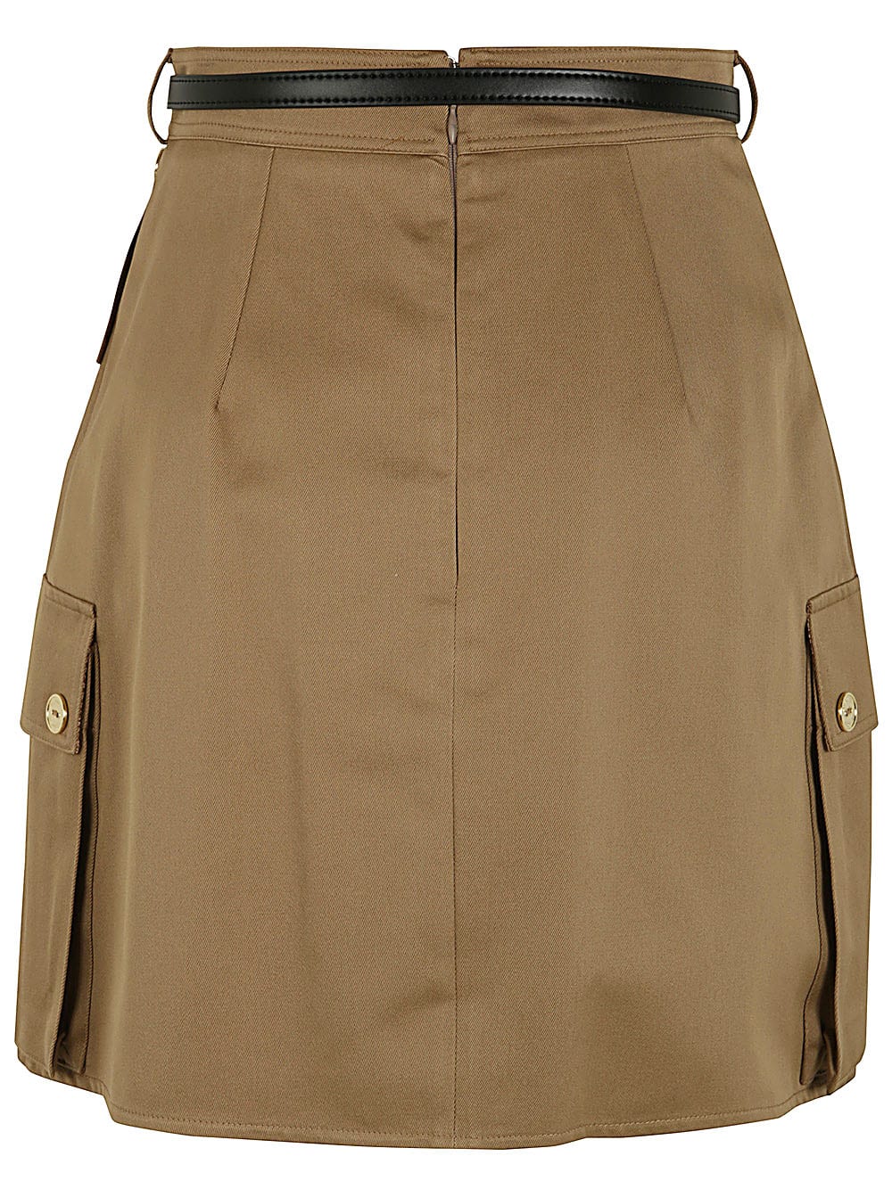 Shop Elisabetta Franchi Mini Skirt In Dove Grey