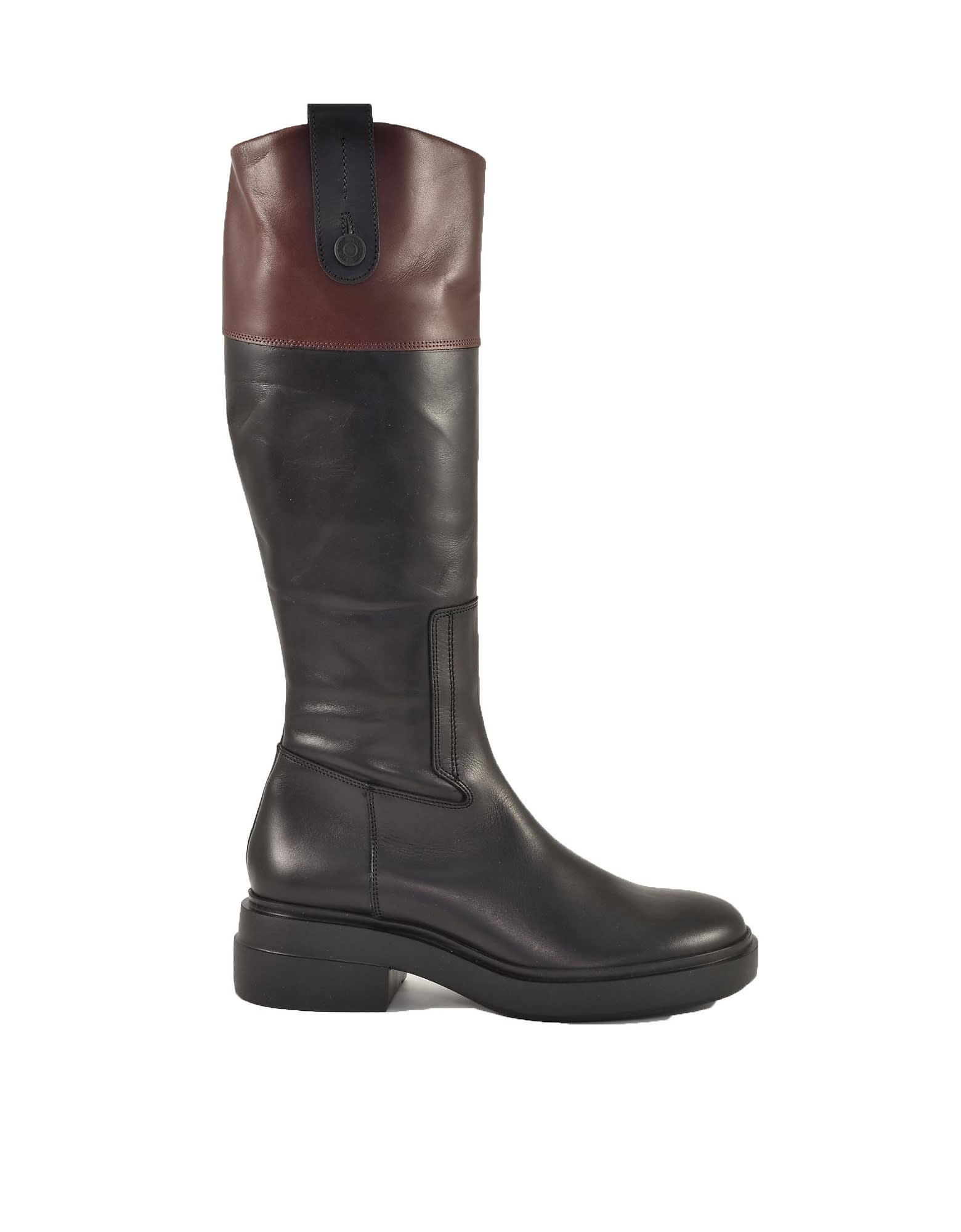 VIC MATIE WOMENS BLACK / BROWN BOOTS