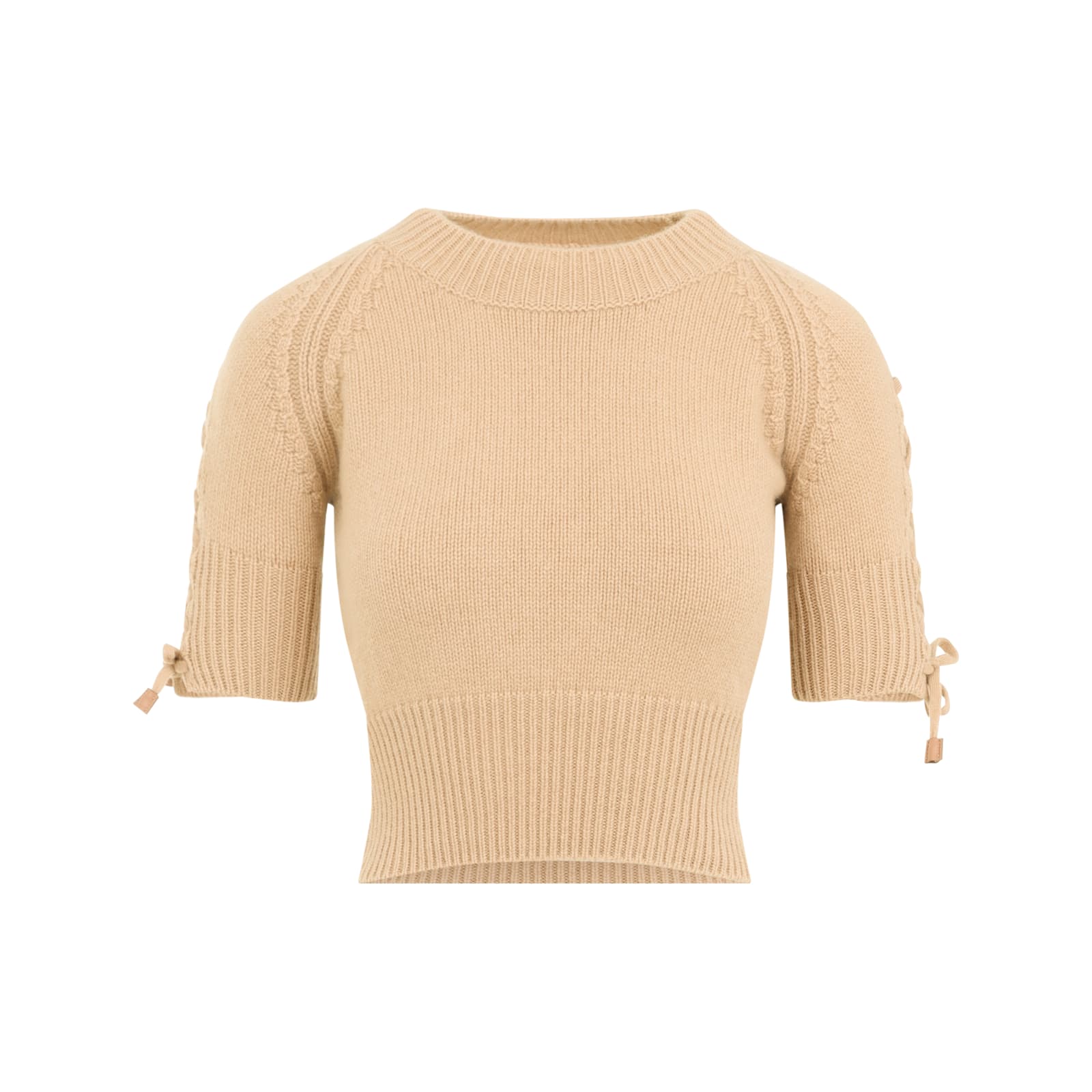 Ermanno Scervino Short-sleeved Sweater In Neutral