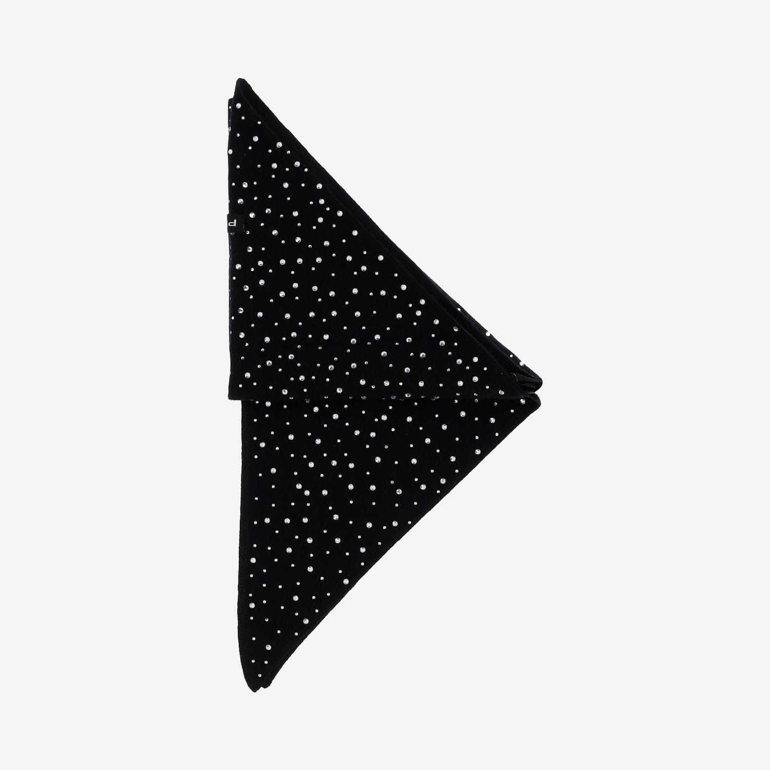 Pinko Svizzera Wool Scarf With Rhinestones In Black