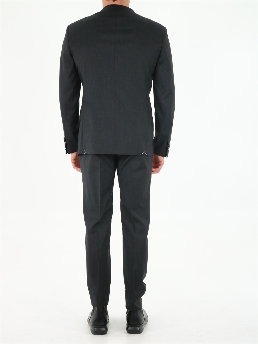 Shop Tonello Black Wool Suit