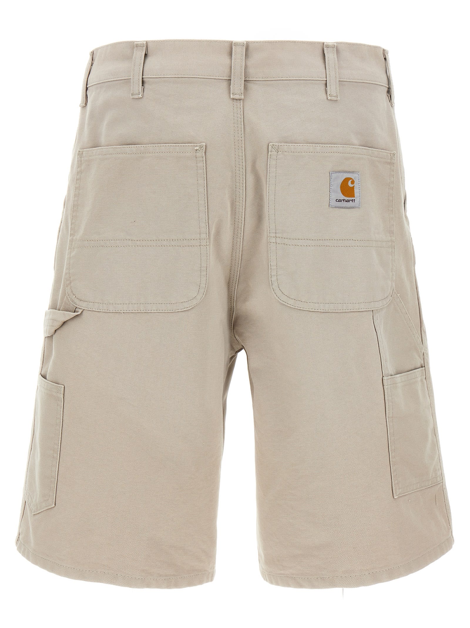 Carhartt Beige Single Knee Bermuda Shorts In Gray