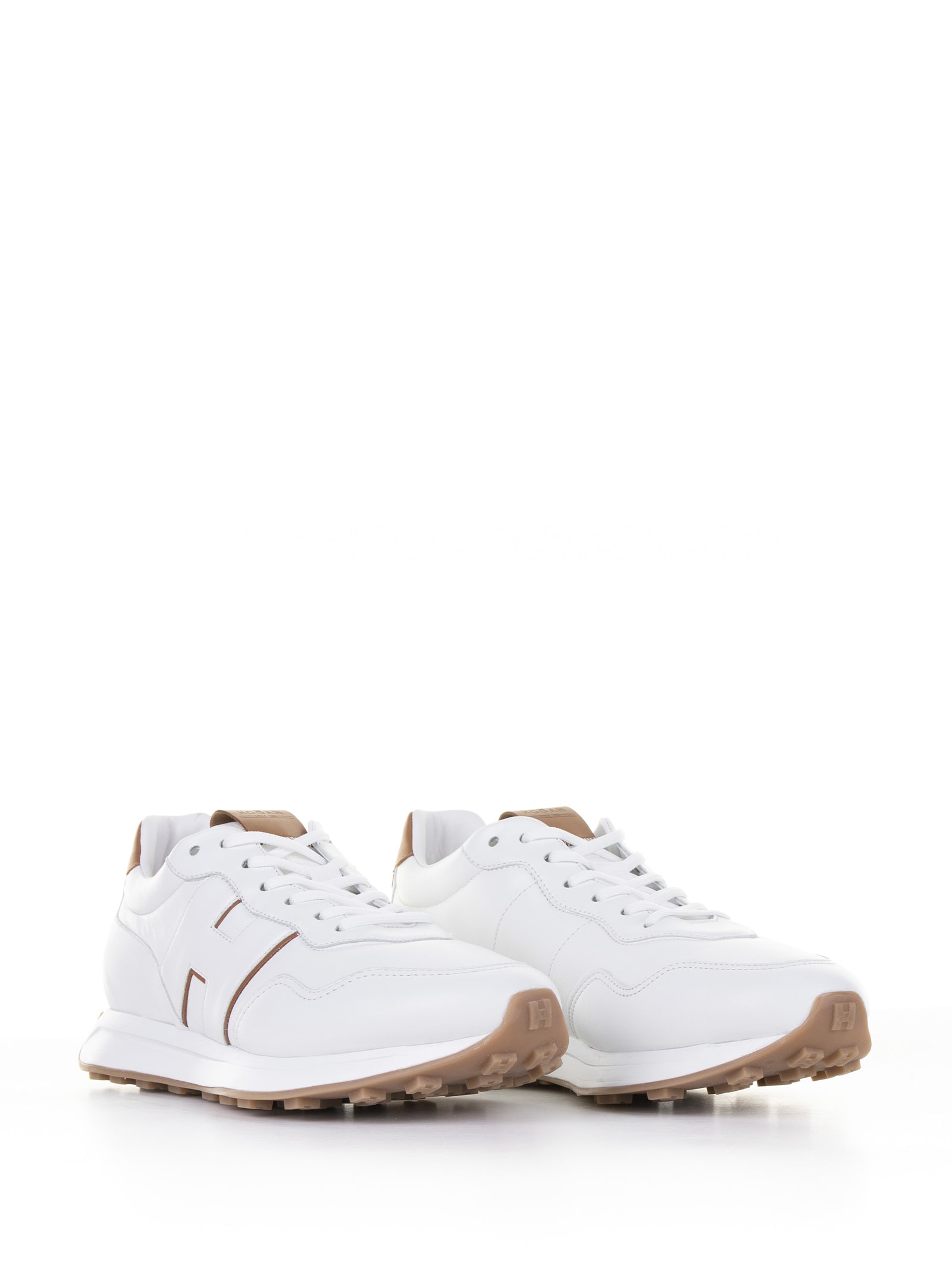 Shop Hogan H601 Leather Sneakers