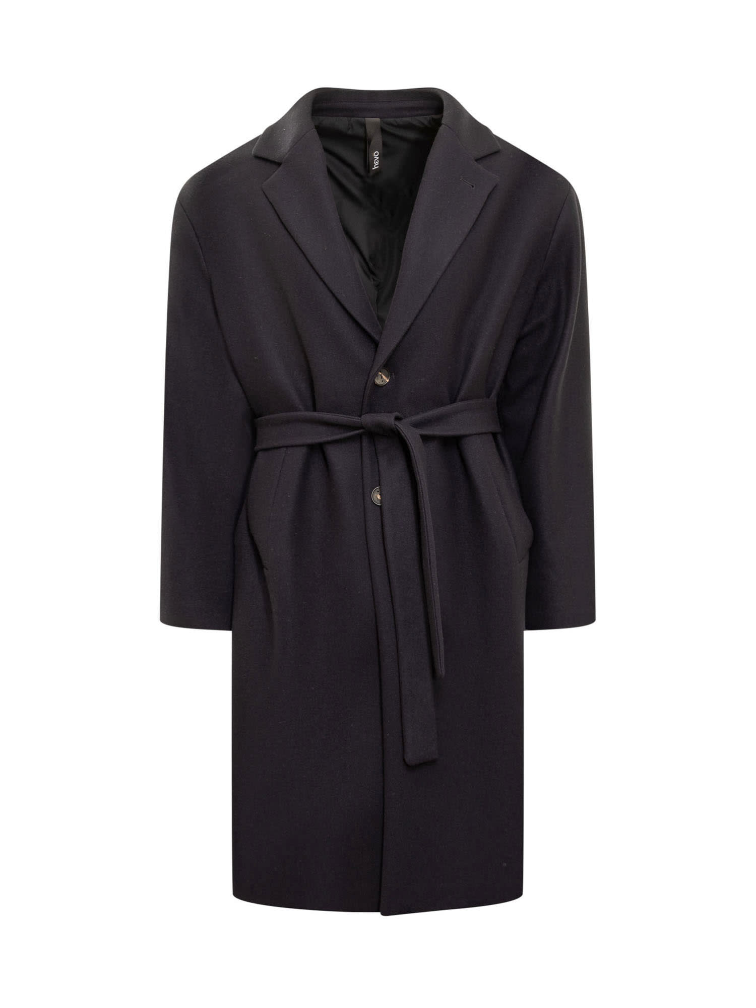 Shop Hevo Coat In Blue Navy