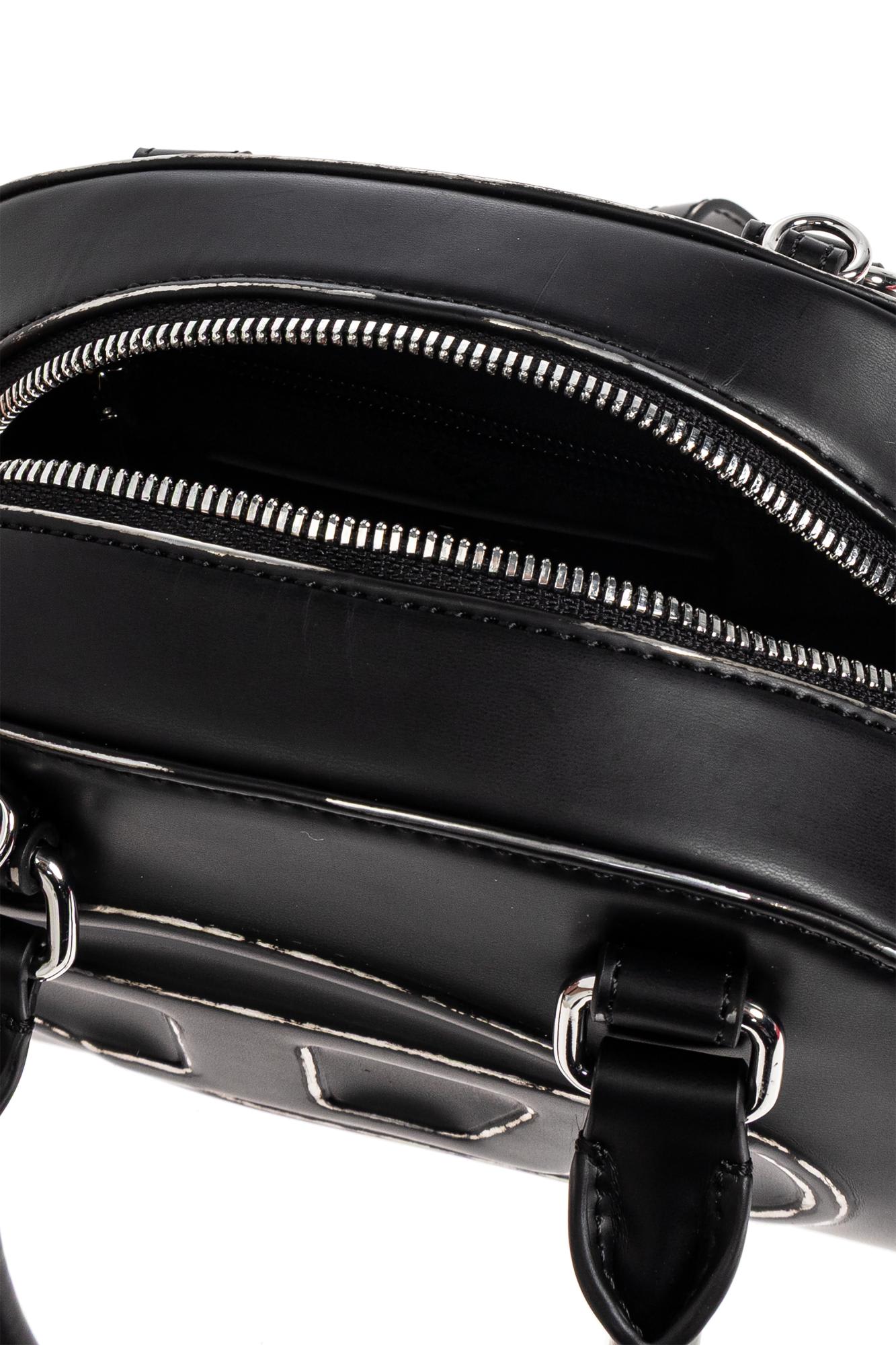 Diesel Womens T8013 1dr Dome Leather Cross-body Bag In Black