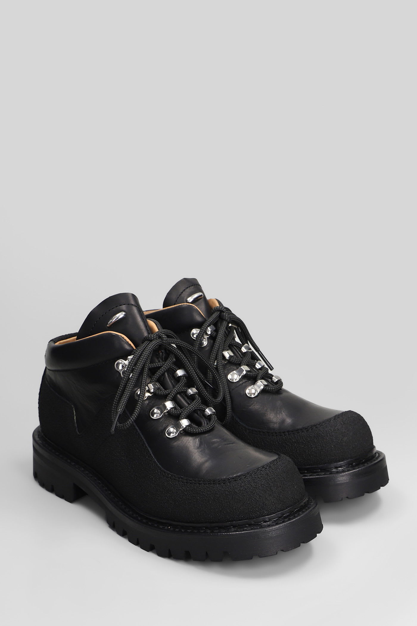 Our Legacy Quest Boot Combat Boots In Black Leather In Black